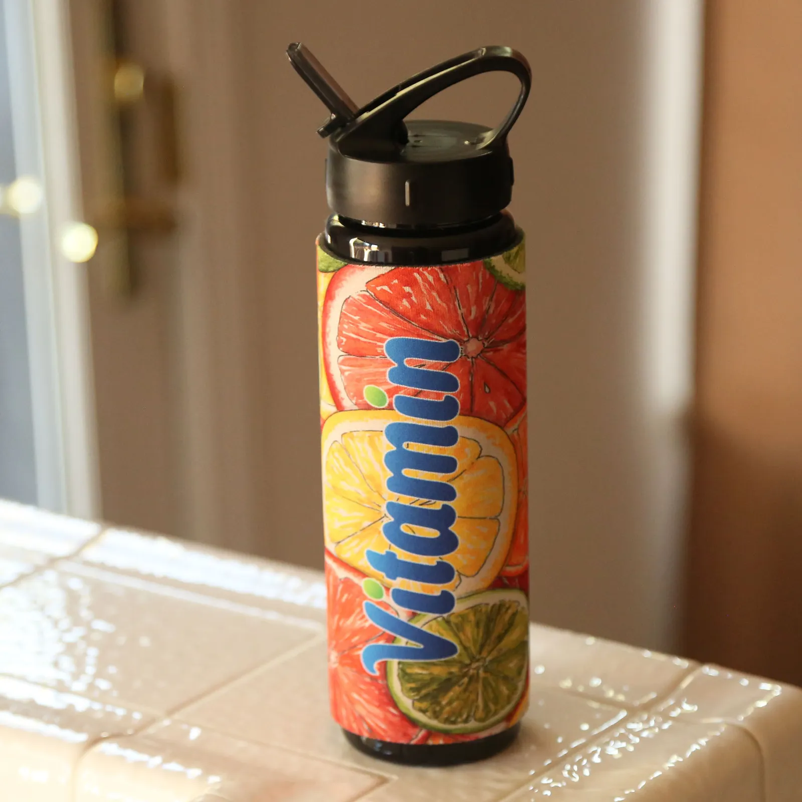 Water Bottle with Full Color Foam Sleeve - 25 oz - product view 2