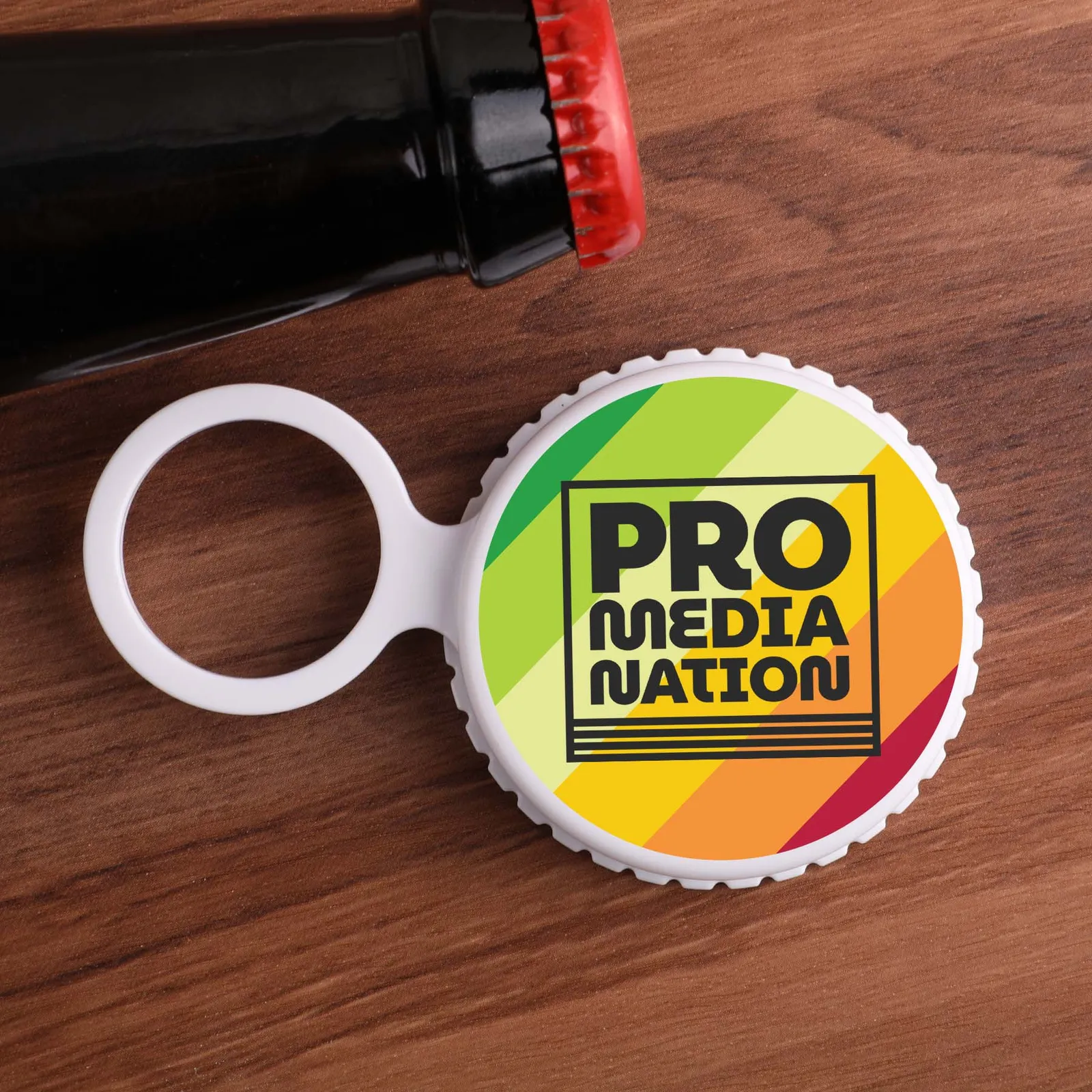 Fidget Spinner Bottle Opener with Clip - 2 in DIA