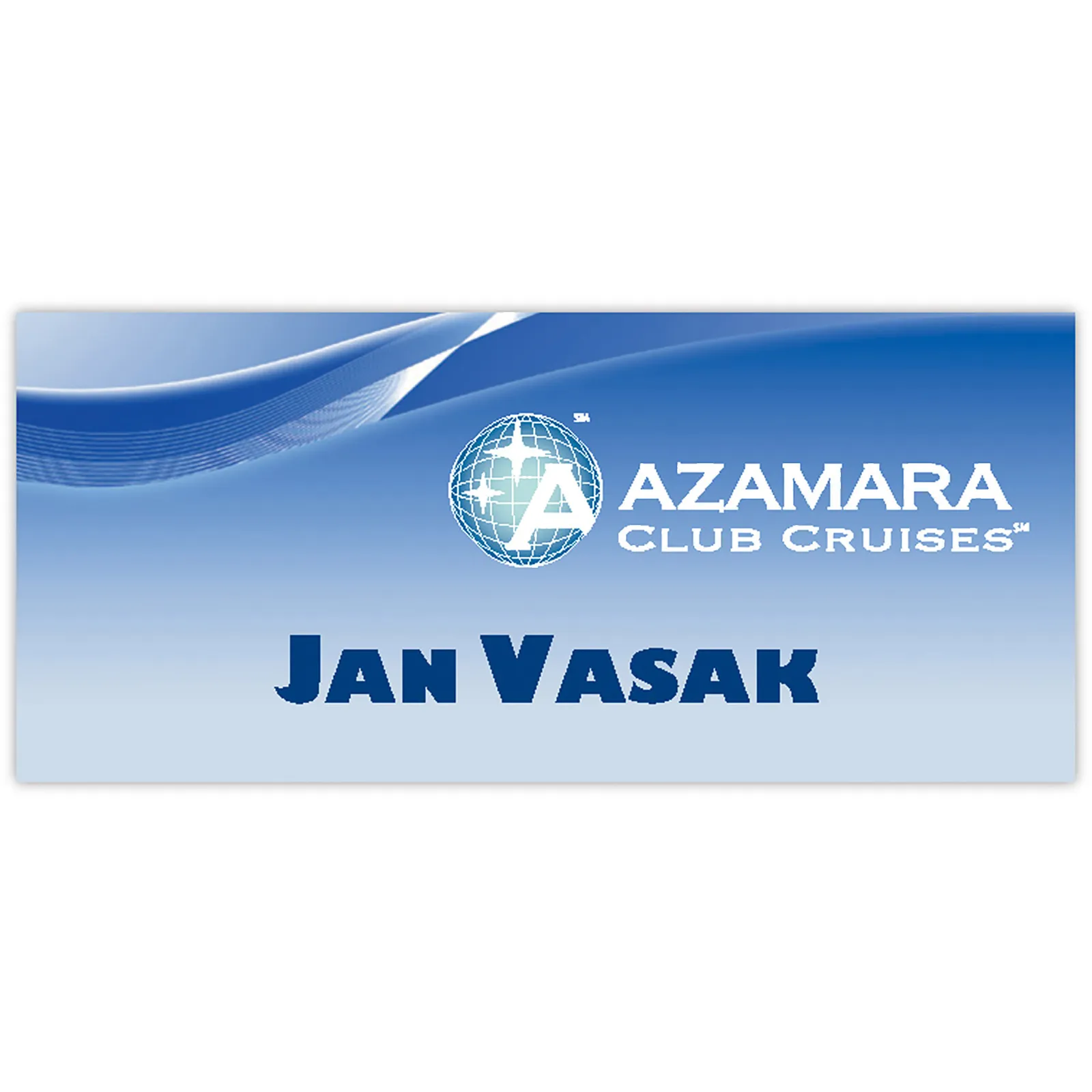 Plastic Name Badge Full Color Custom Sized - 0-3 sq in