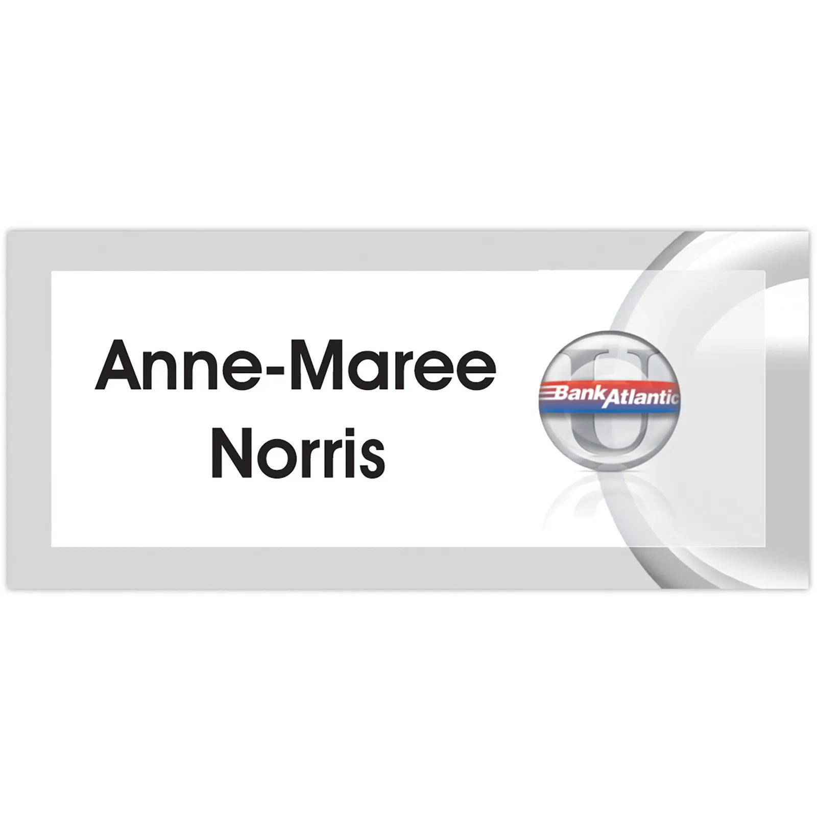 Plastic Name Badge Full Color Custom Sized - 3-6 sq in