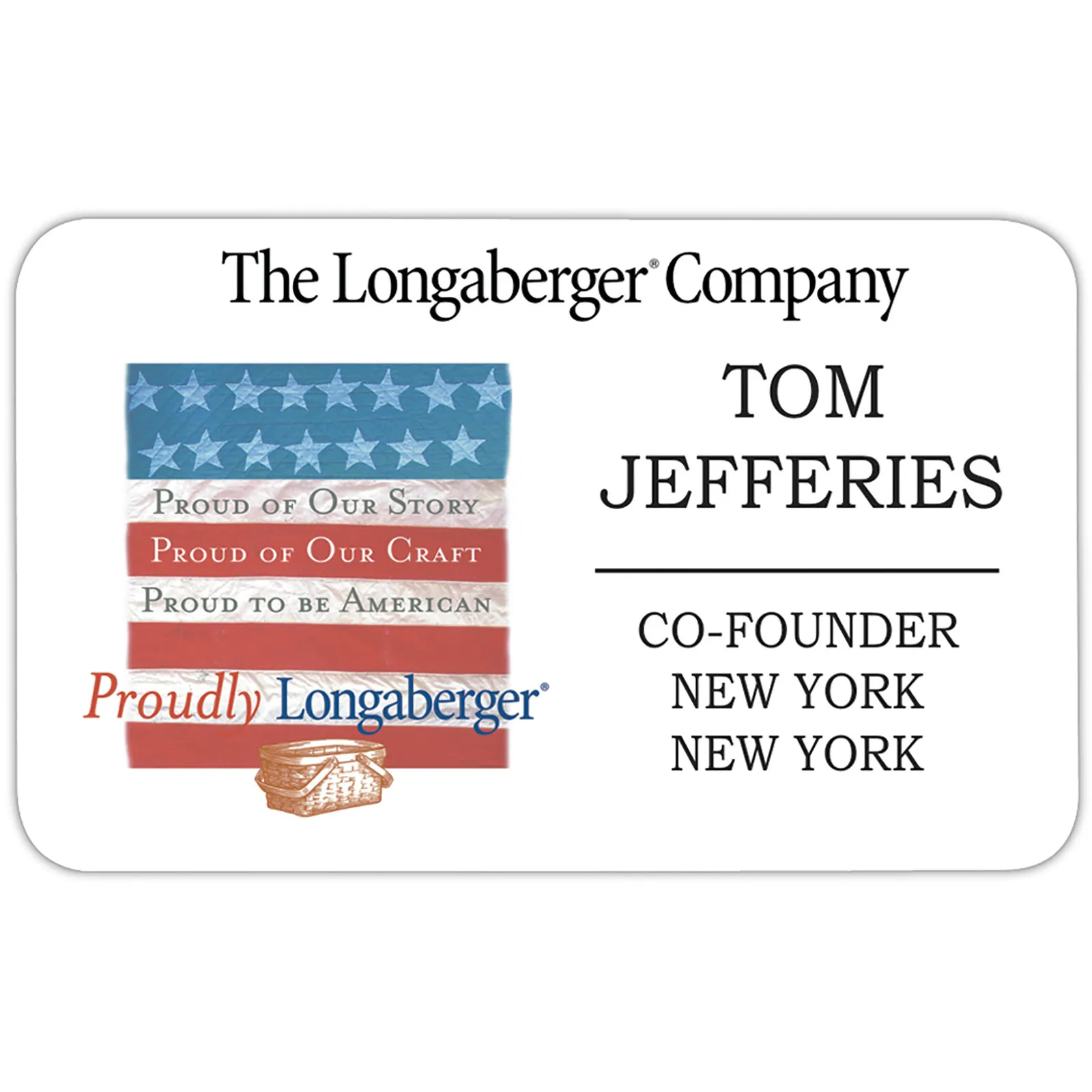 Plastic Name Badge Full Color Custom Sized - 6-9 sq in