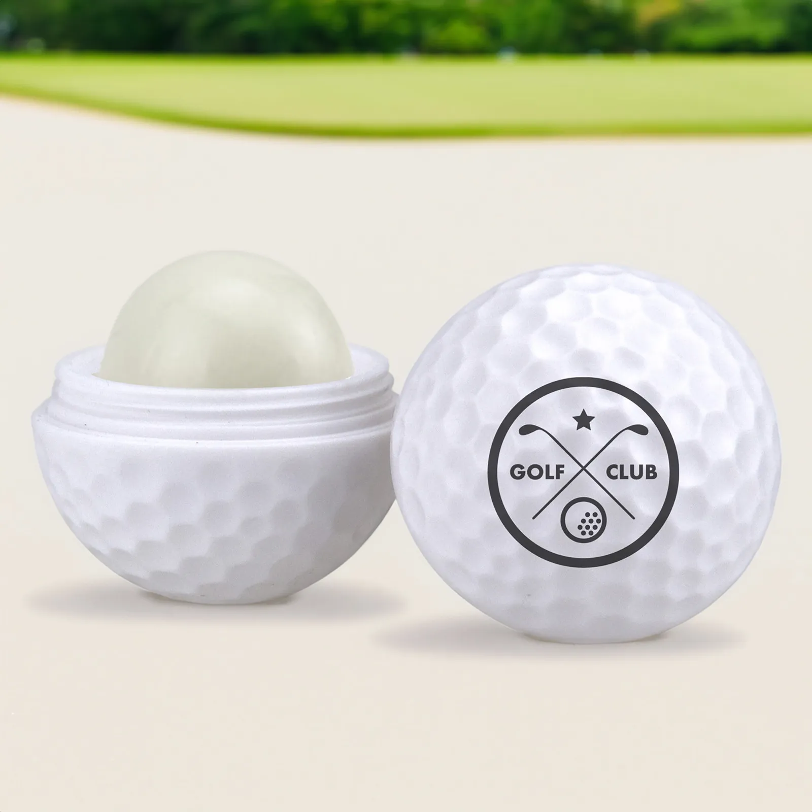 Golf Ball Lip Moisturizer with SPF 15 - 1.5 x 1.25 in - product view 1