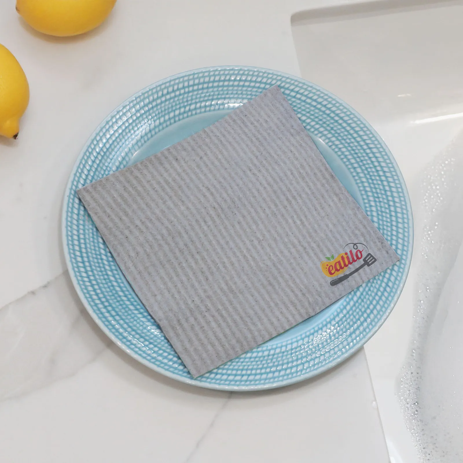 Kitchen Set Cotton with Beeswax Wraps and Dishcloth - 7 in - product view 6