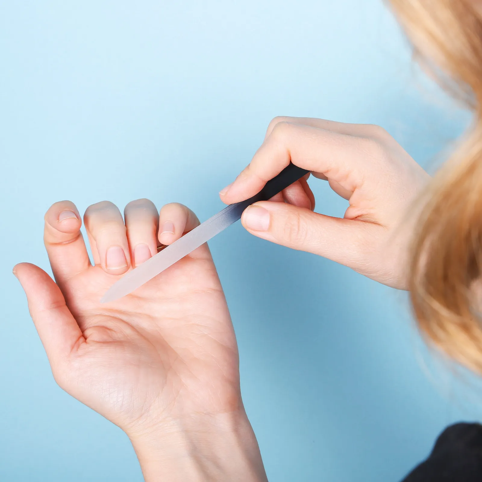 Nail File Glass with Protective Hard Case - 6 in