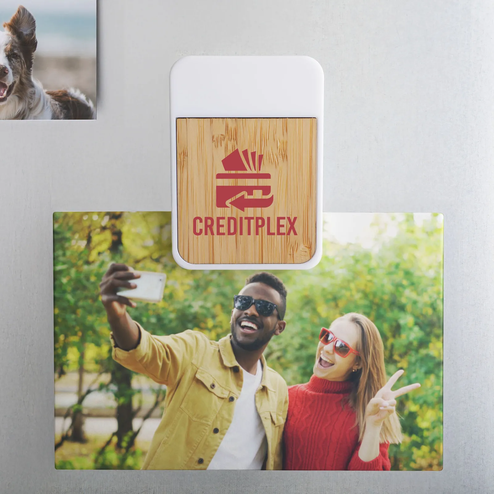 Magnetic Clip Bamboo Spring Loaded Recycled - 2.75 in