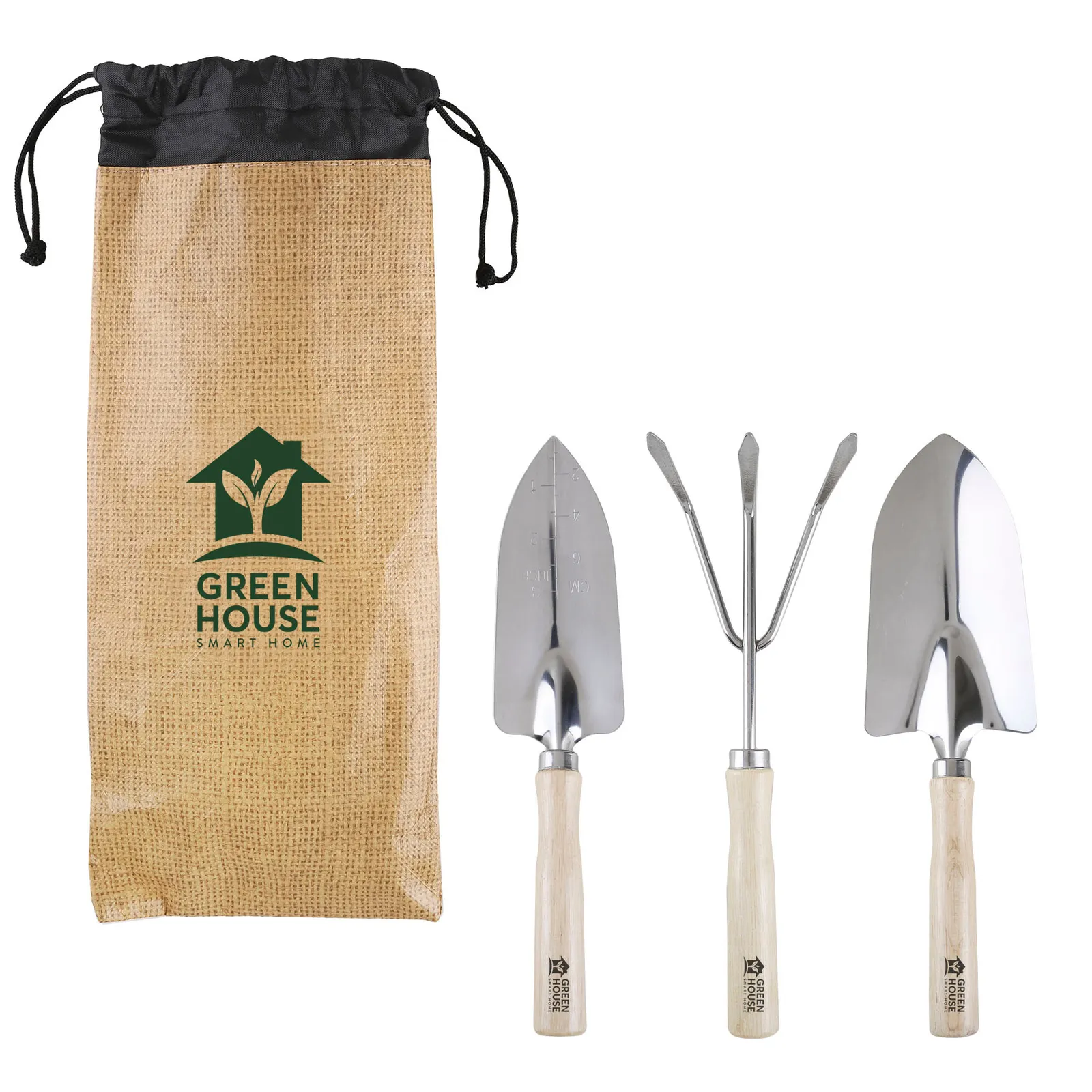 Garden Tool Set Stainless Steel with Bag - 3 Piece - product view 2