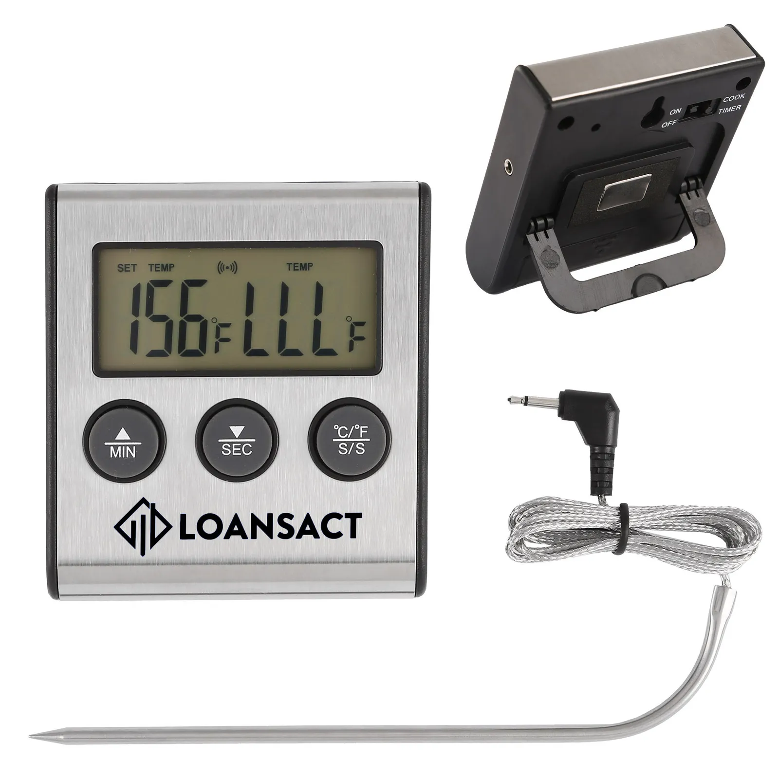 Cooking Thermometer Digital with Timer - 450°F Range - product view 5
