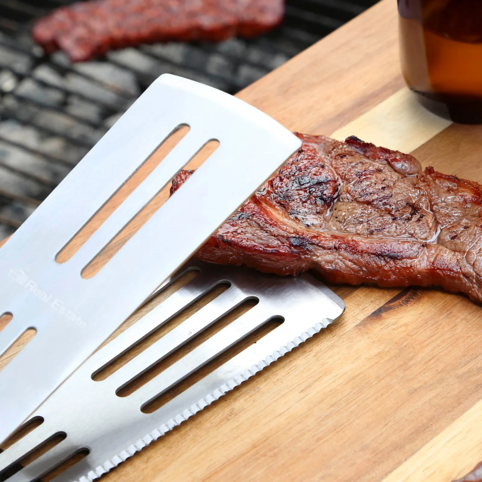 Grilling Spatula Stainless Steel Bottle Opener - 16 in - product view 7