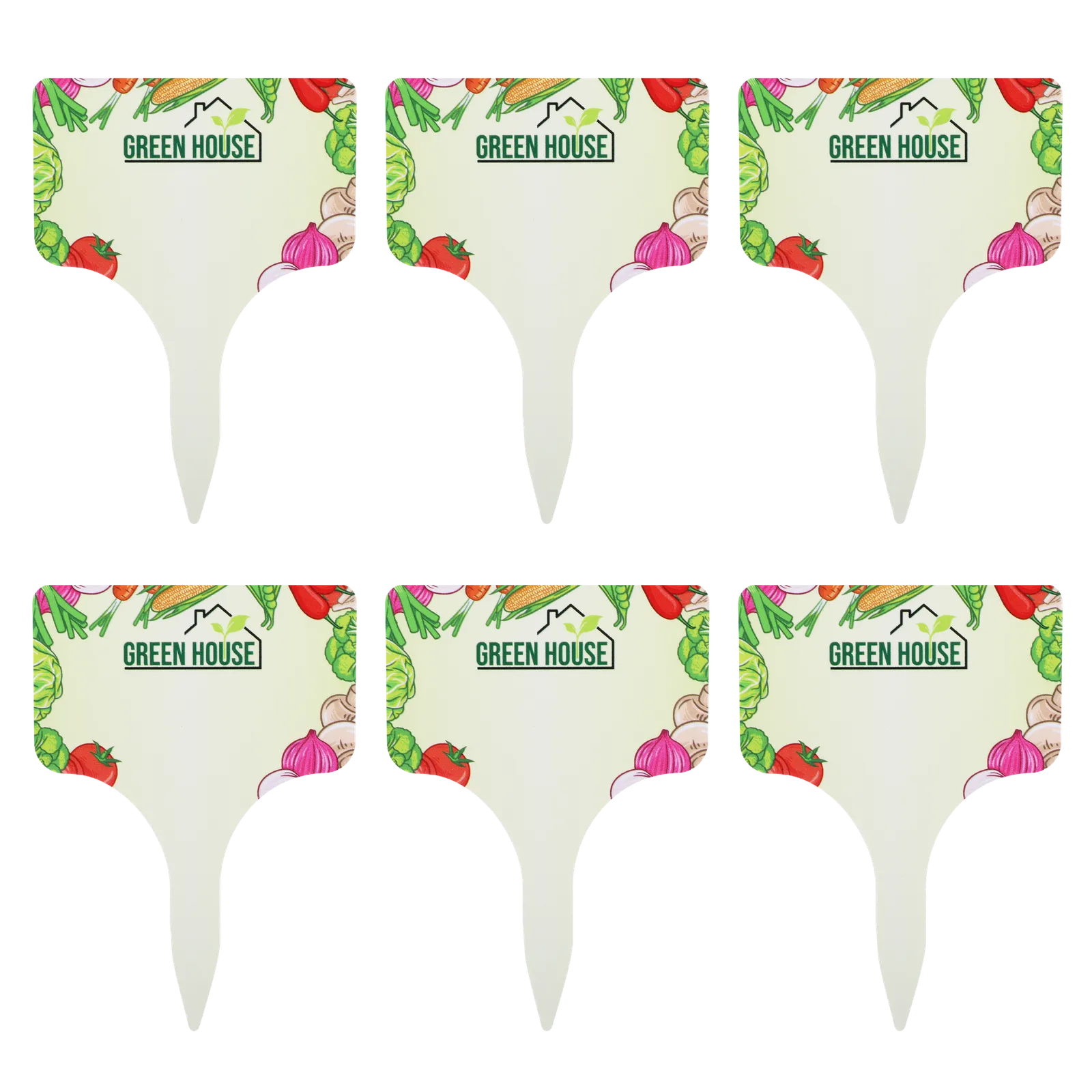 Garden Stake Set PVC Fill-in-Blank - 6 Piece