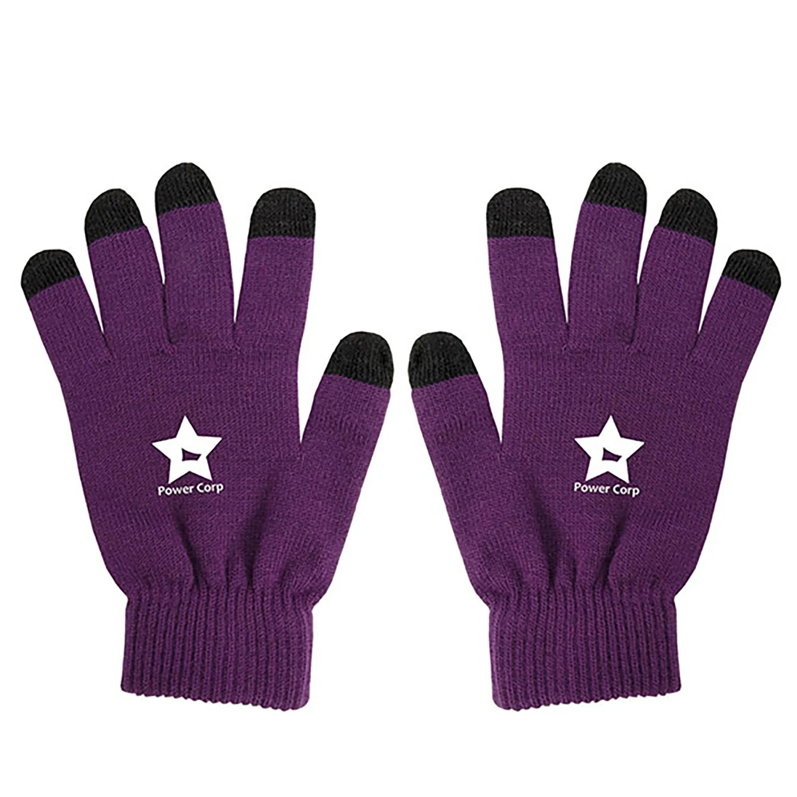 Touch Screen Gloves Acrylic Knit Conductive Fingertips