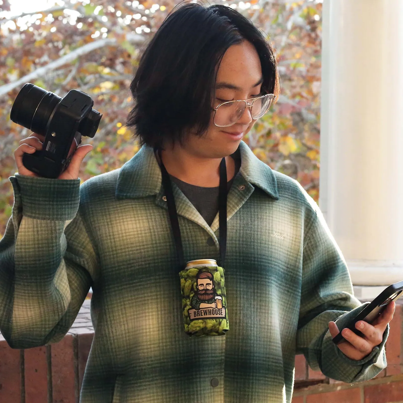 Full Color Hands Free Can Cooler with Strap - 12 oz - product view 3