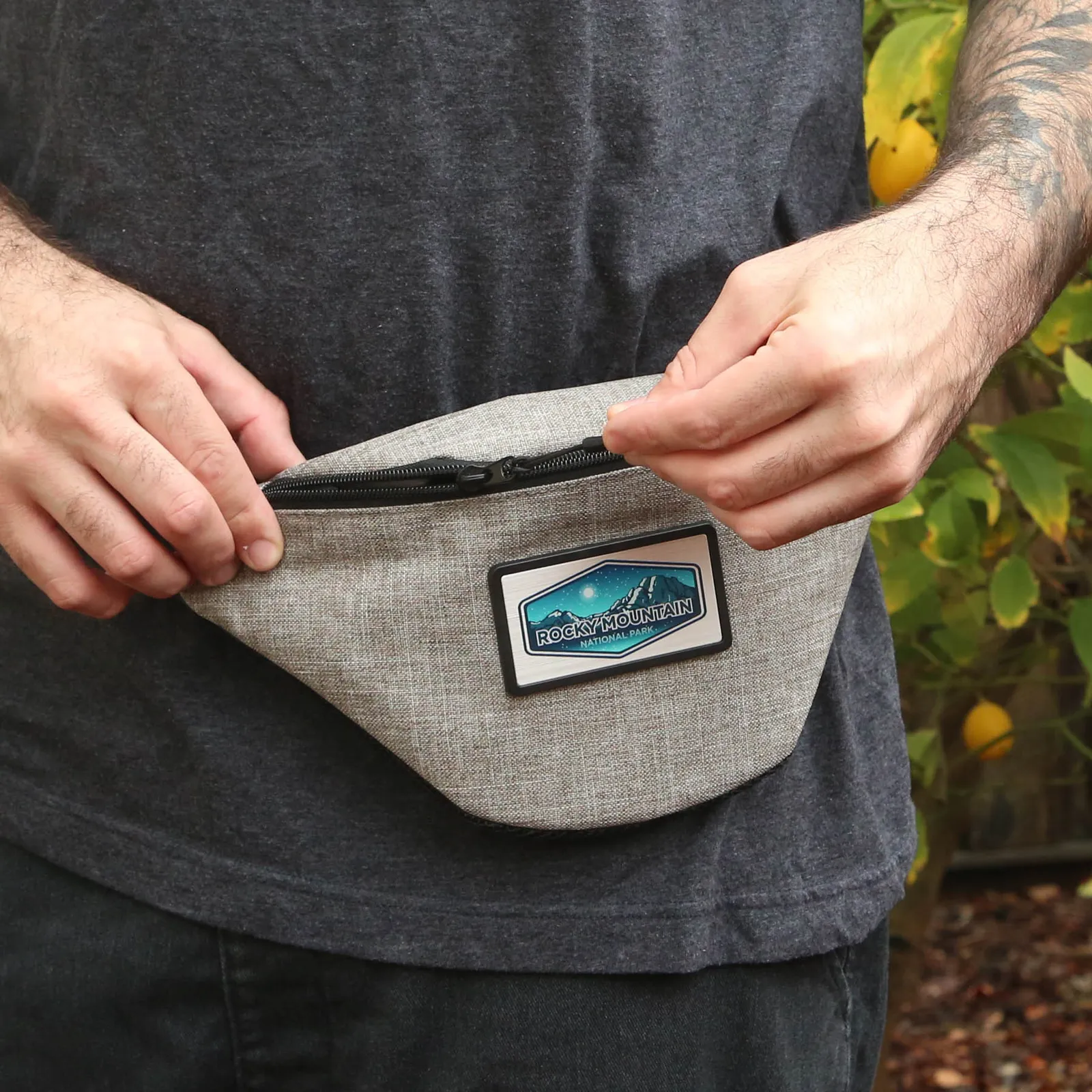 Insulated Fanny Pack with Vegan Leather - 12.5 x 7 x 3.75 in - product view 3