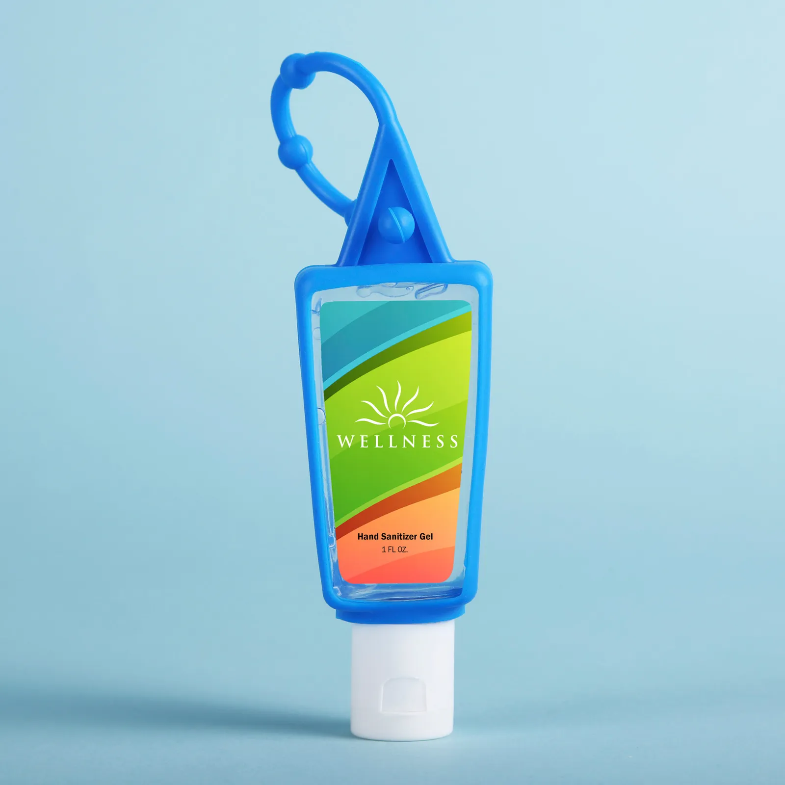 Hand Sanitizer Gel Bottle with Carabiner - 1 oz - product view 1