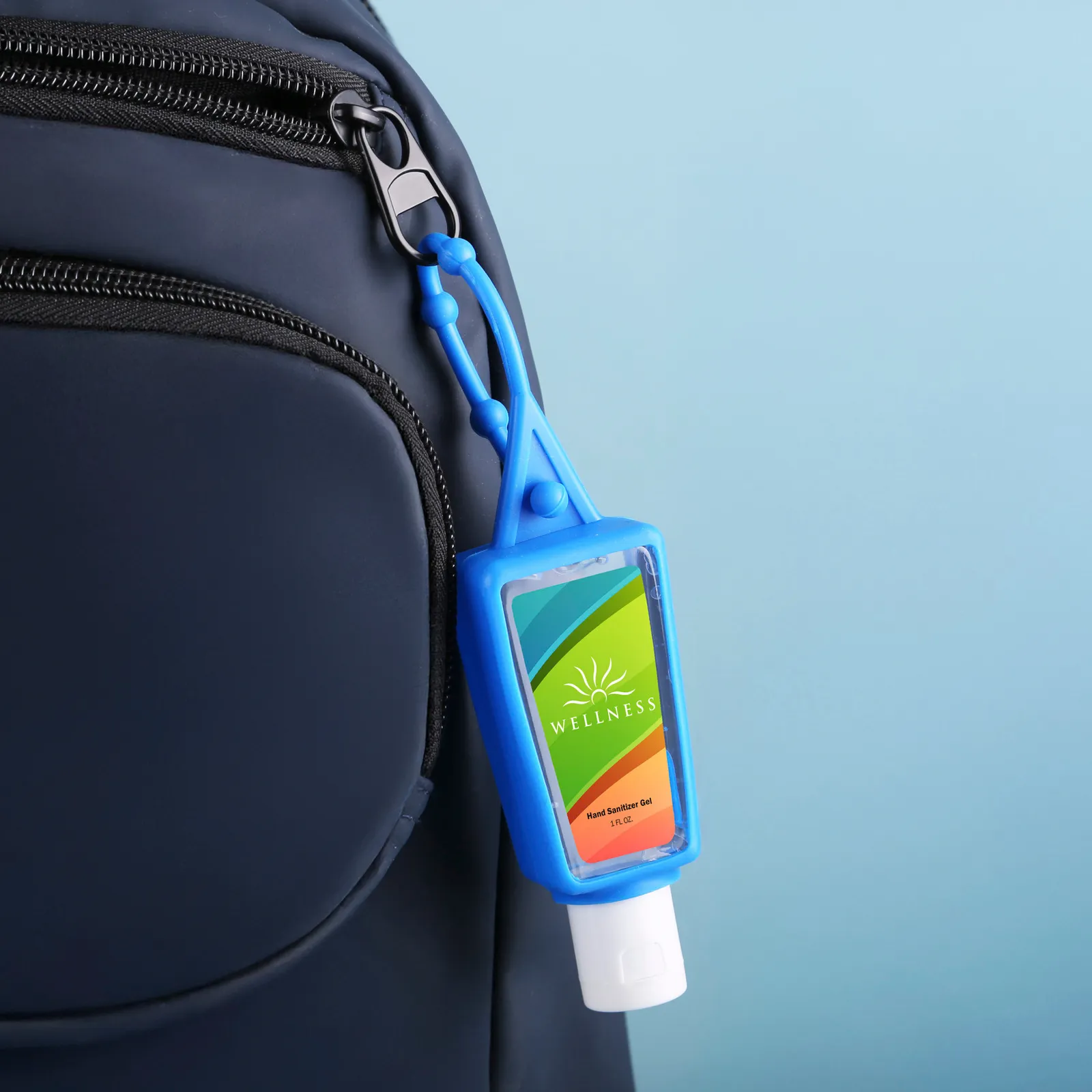 Hand Sanitizer Gel Bottle with Carabiner - 1 oz - product view 2