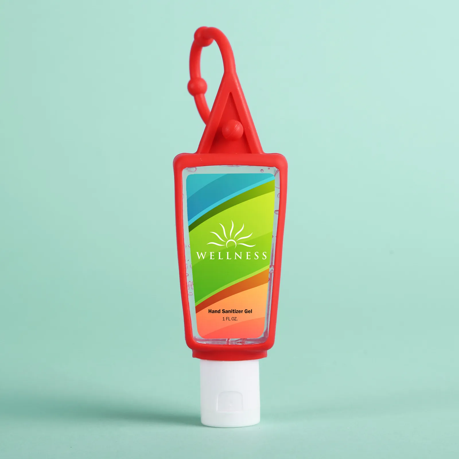 Hand Sanitizer Gel Bottle with Carabiner - 1 oz - product view 3