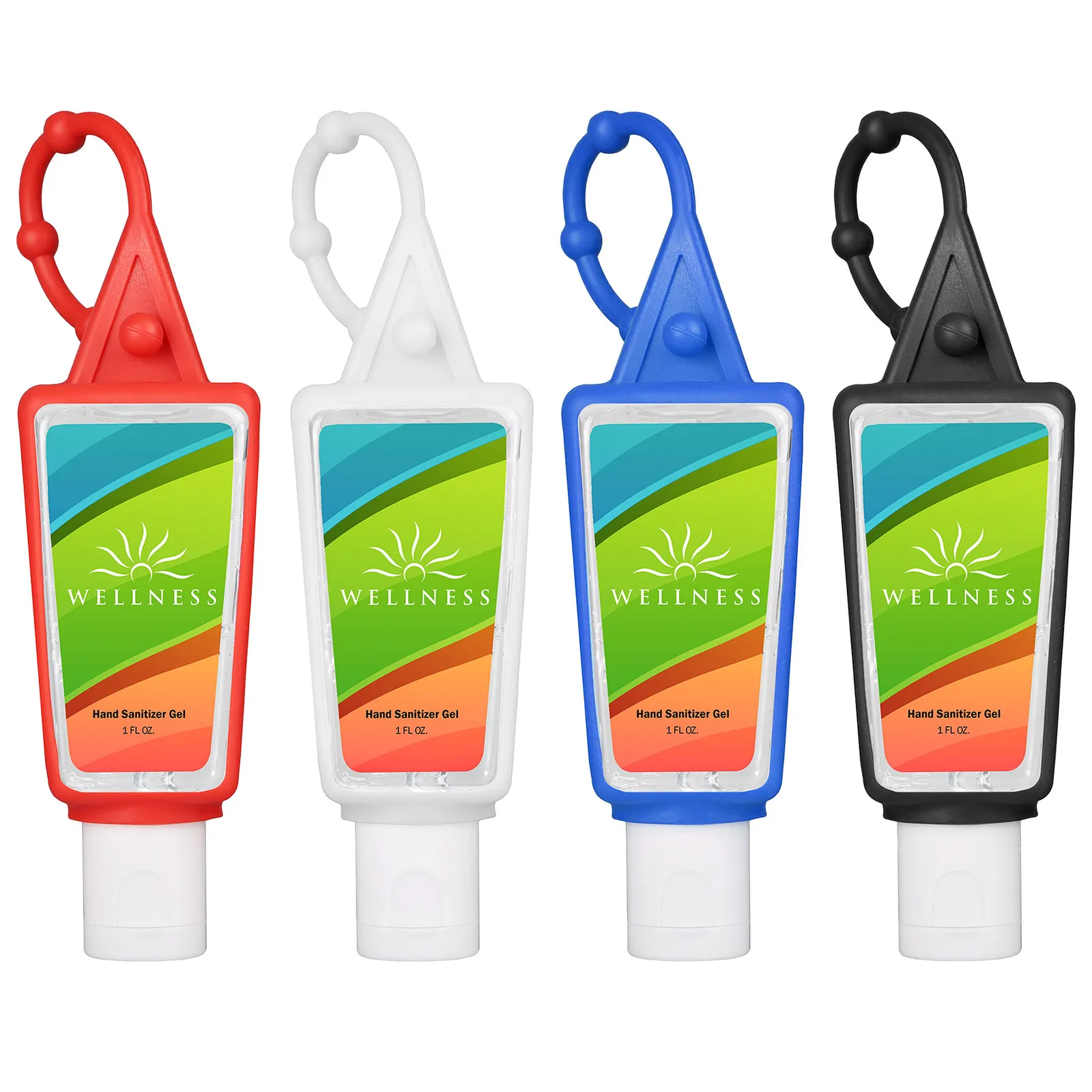 Hand Sanitizer Gel Bottle with Carabiner - 1 oz - product view 5