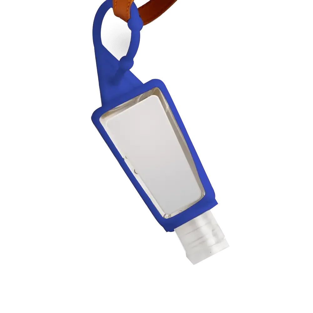 Hand Sanitizer Gel Bottle with Carabiner - 1 oz - blank view 10