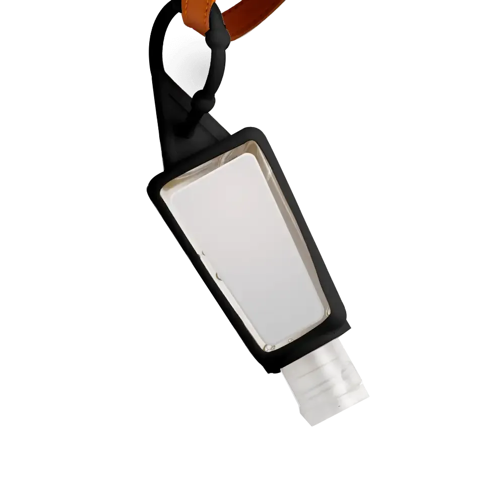 Hand Sanitizer Gel Bottle with Carabiner - 1 oz - blank view 11