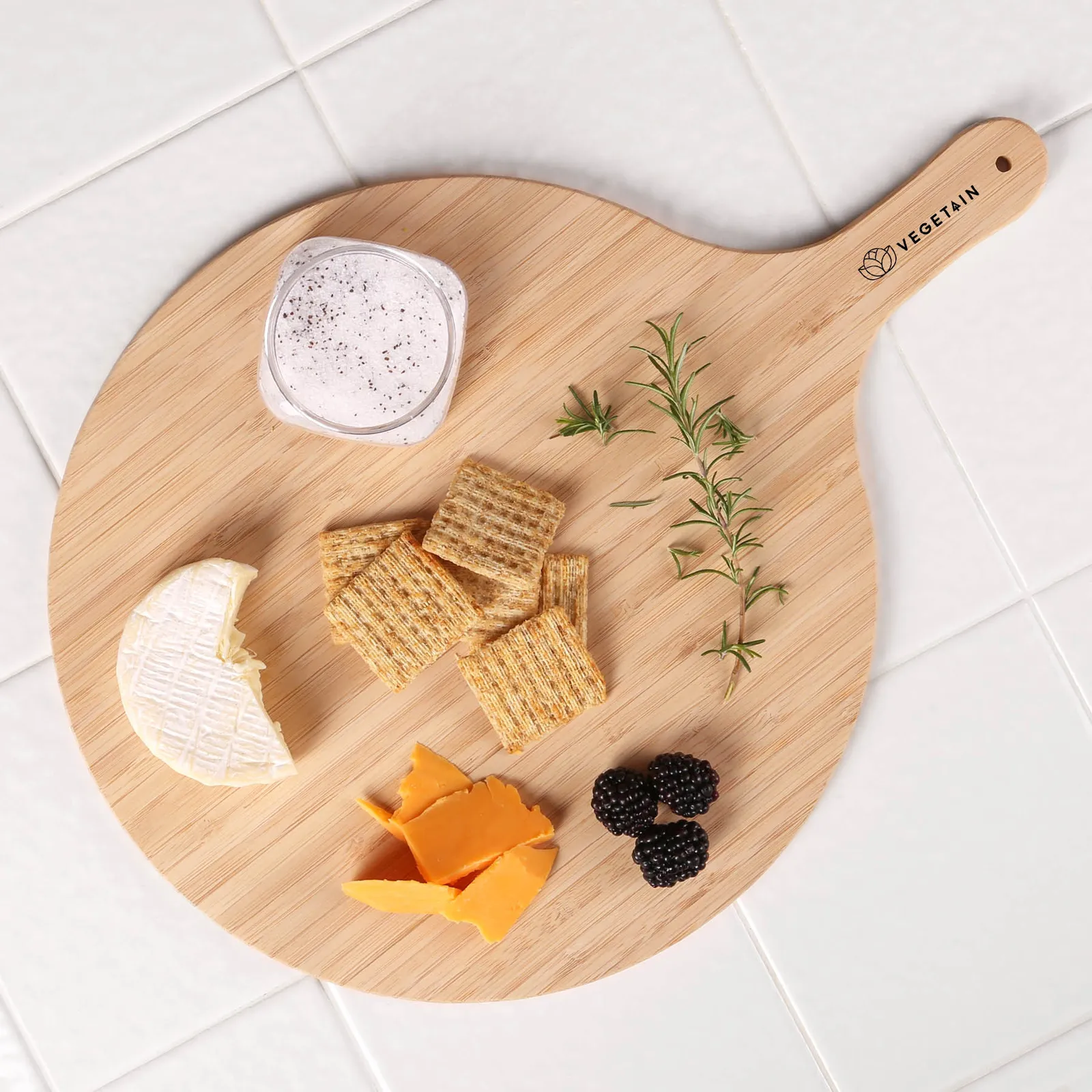 Bamboo Pizza Board with Hanging Hole - 17 x 12 in