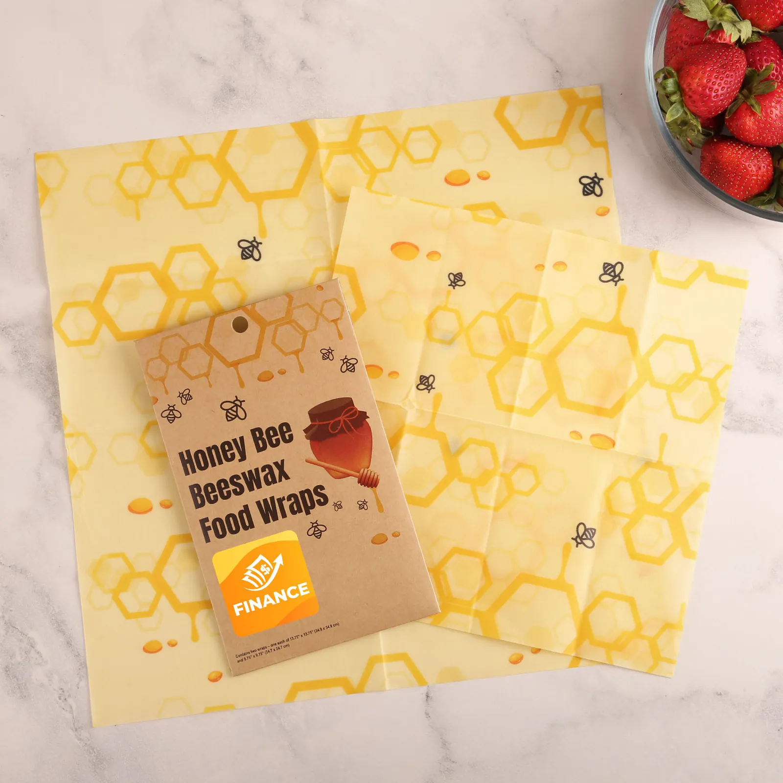 Beeswax Food Wraps Reusable Set (2 Pack)