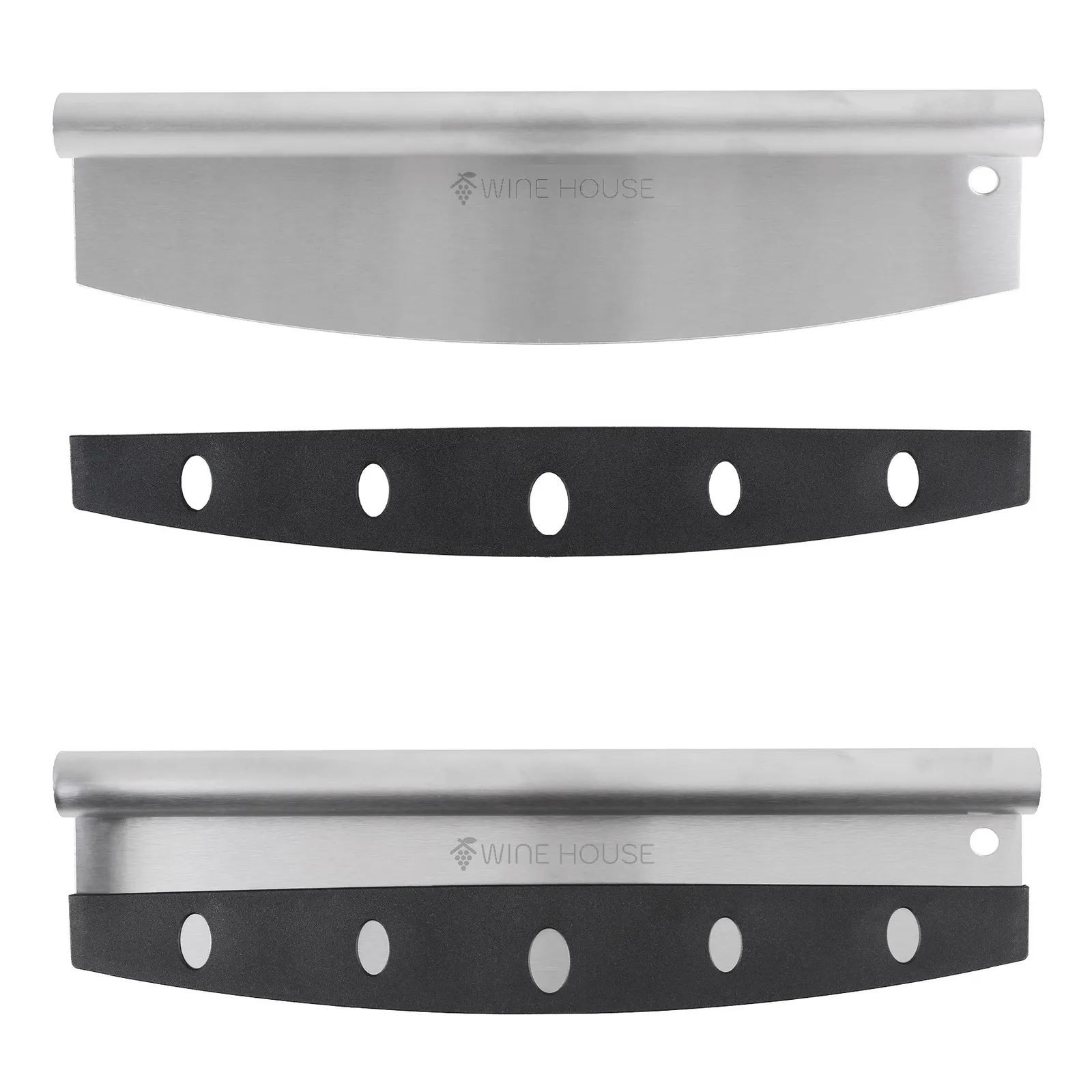 Stainless Steel Rocker Knife with Sheath - 14 in - product view 3