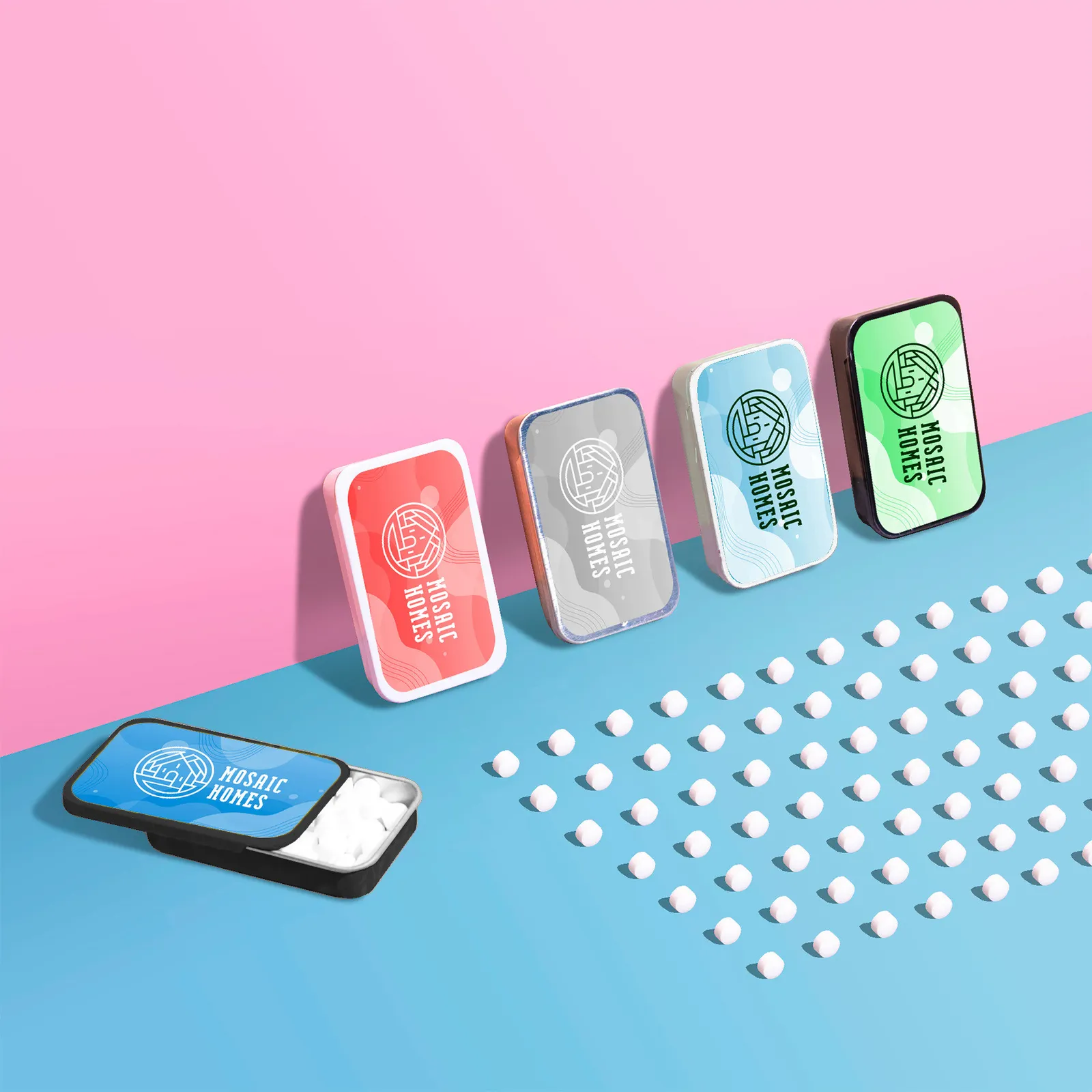 Sliding Mint Tin with USA Made Mints - 2-3/4 in