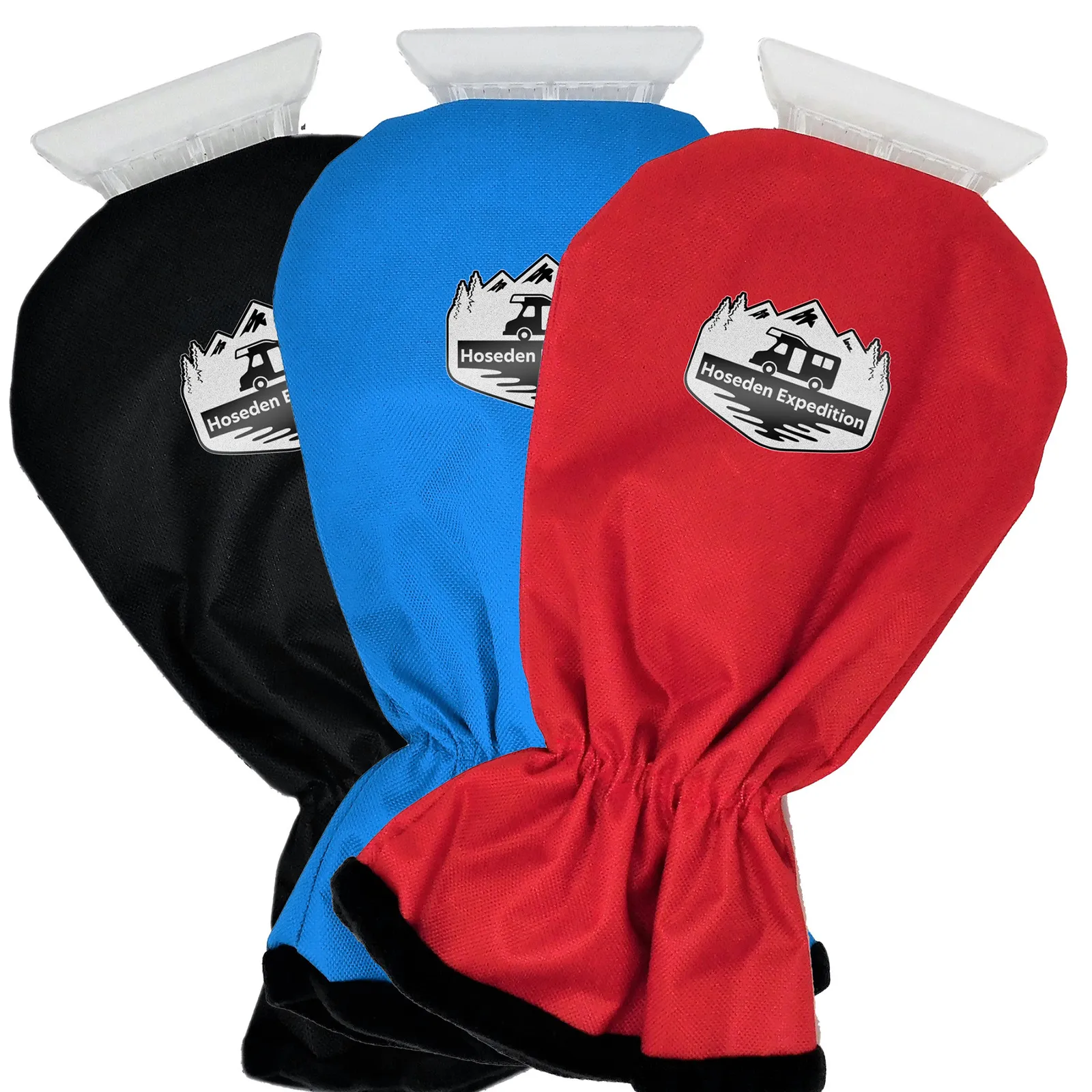 Ice Scraper Mitten Fleece Lined Polyester - 14 in