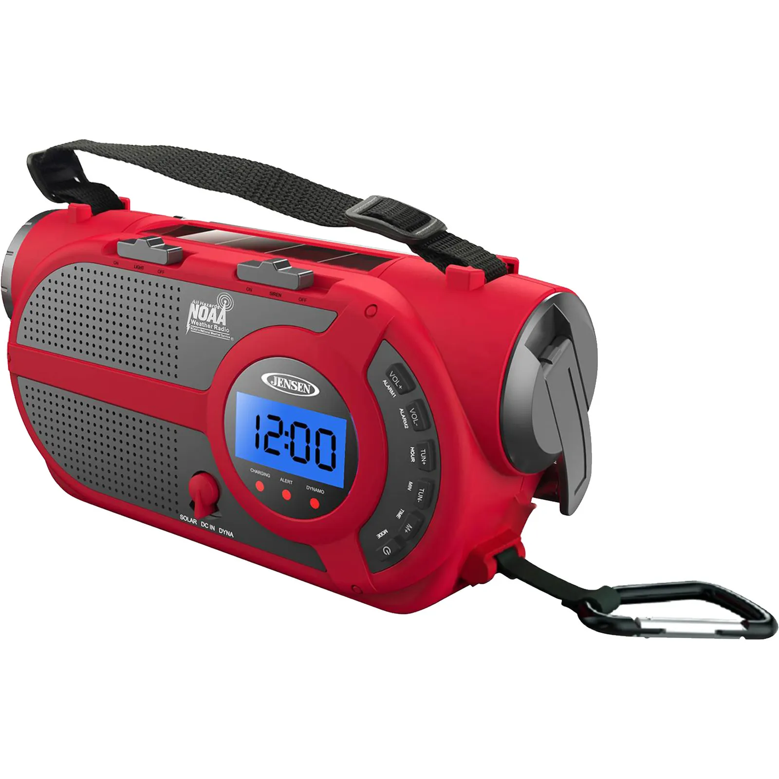 Weather Radio with Solar Panel and LED Flashlight