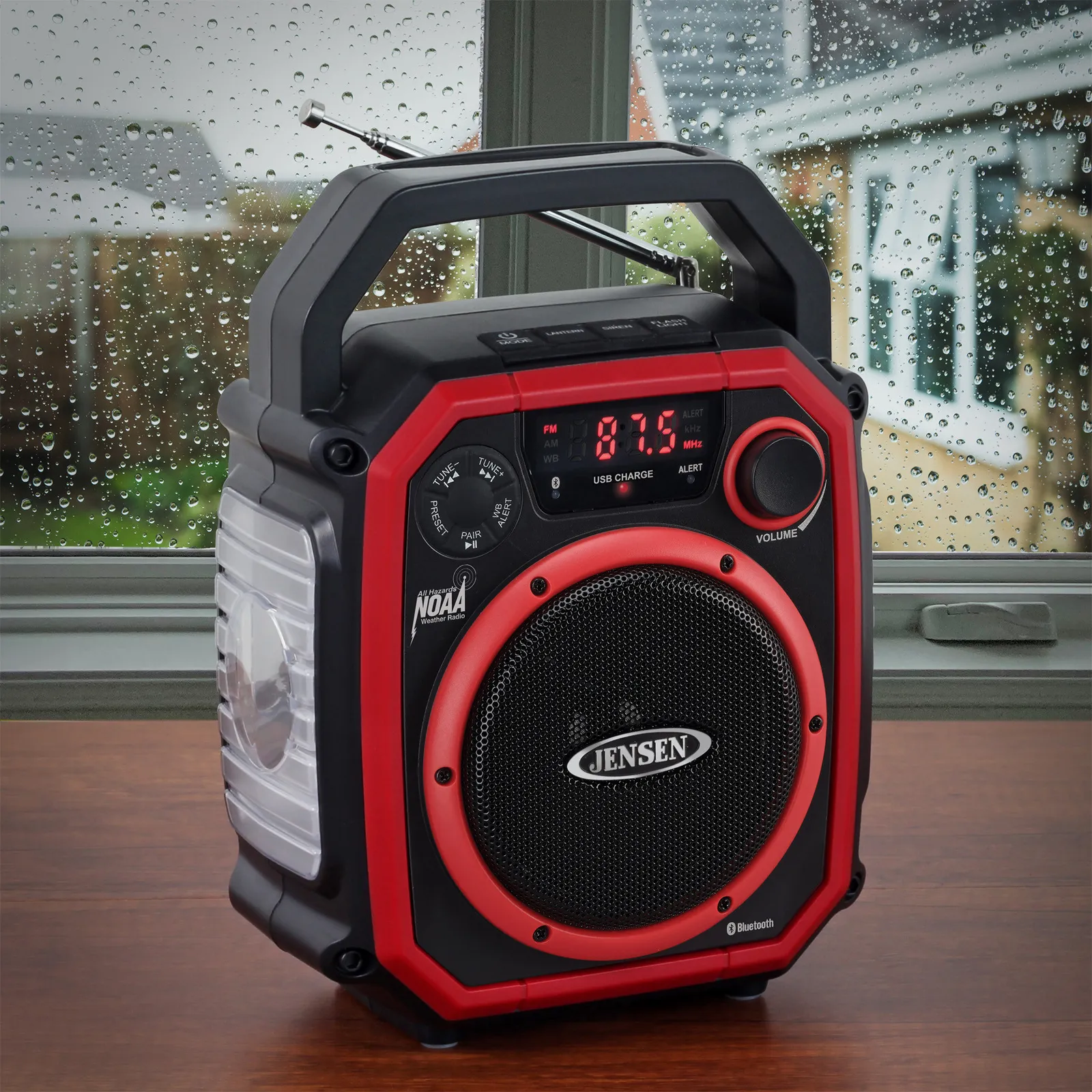 Weather Band Radio with Bluetooth and Solar Panel - product view 4