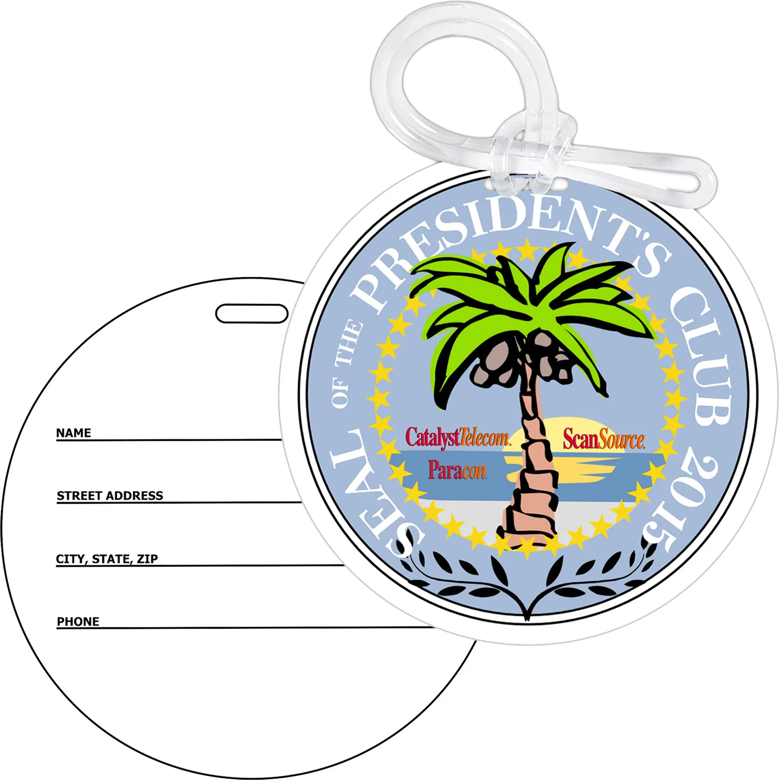 Bag Tag Full Color Digital Print Round - 3 1/2 in