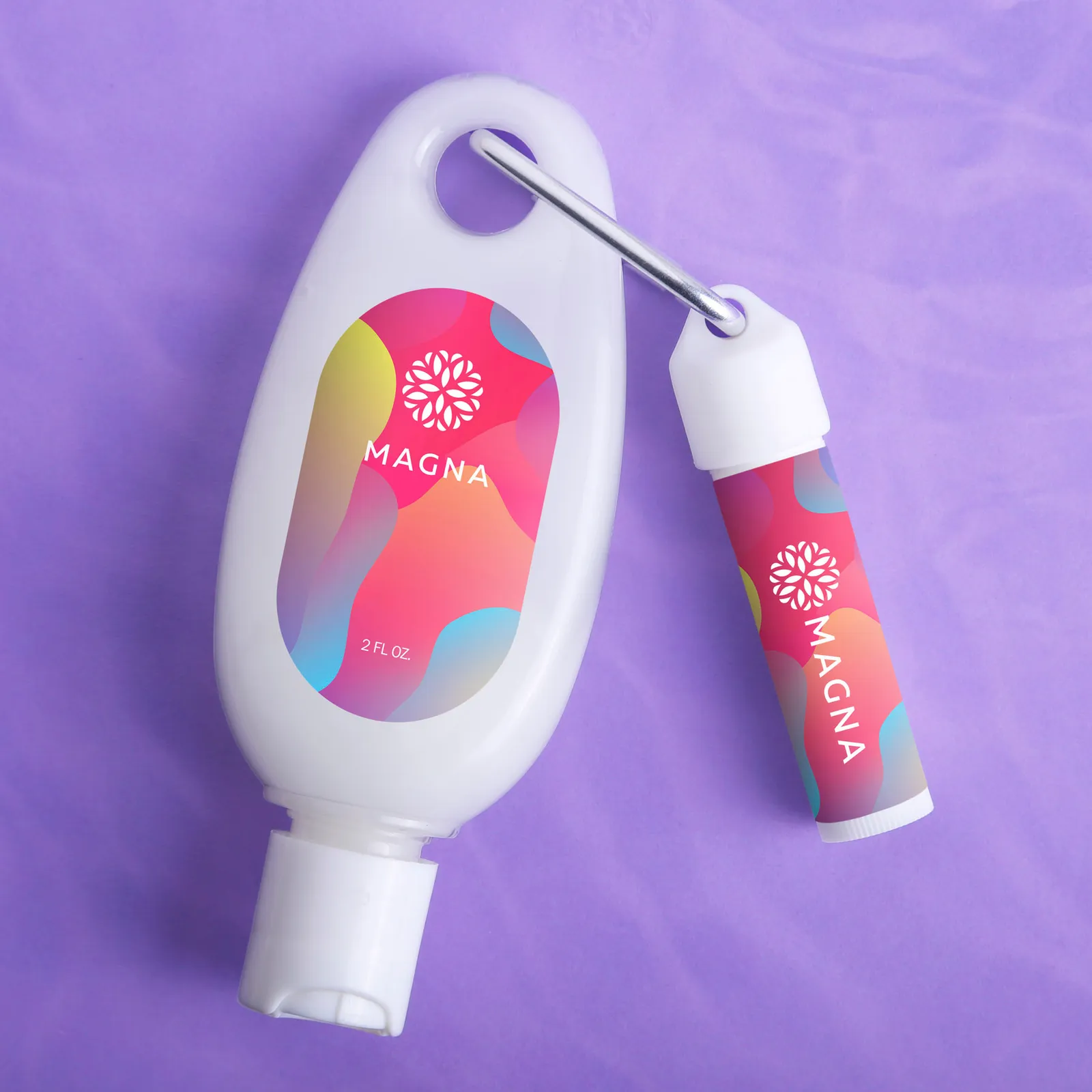 Hand Body Lotion Lip Balm Carabiner Kit - 2 oz