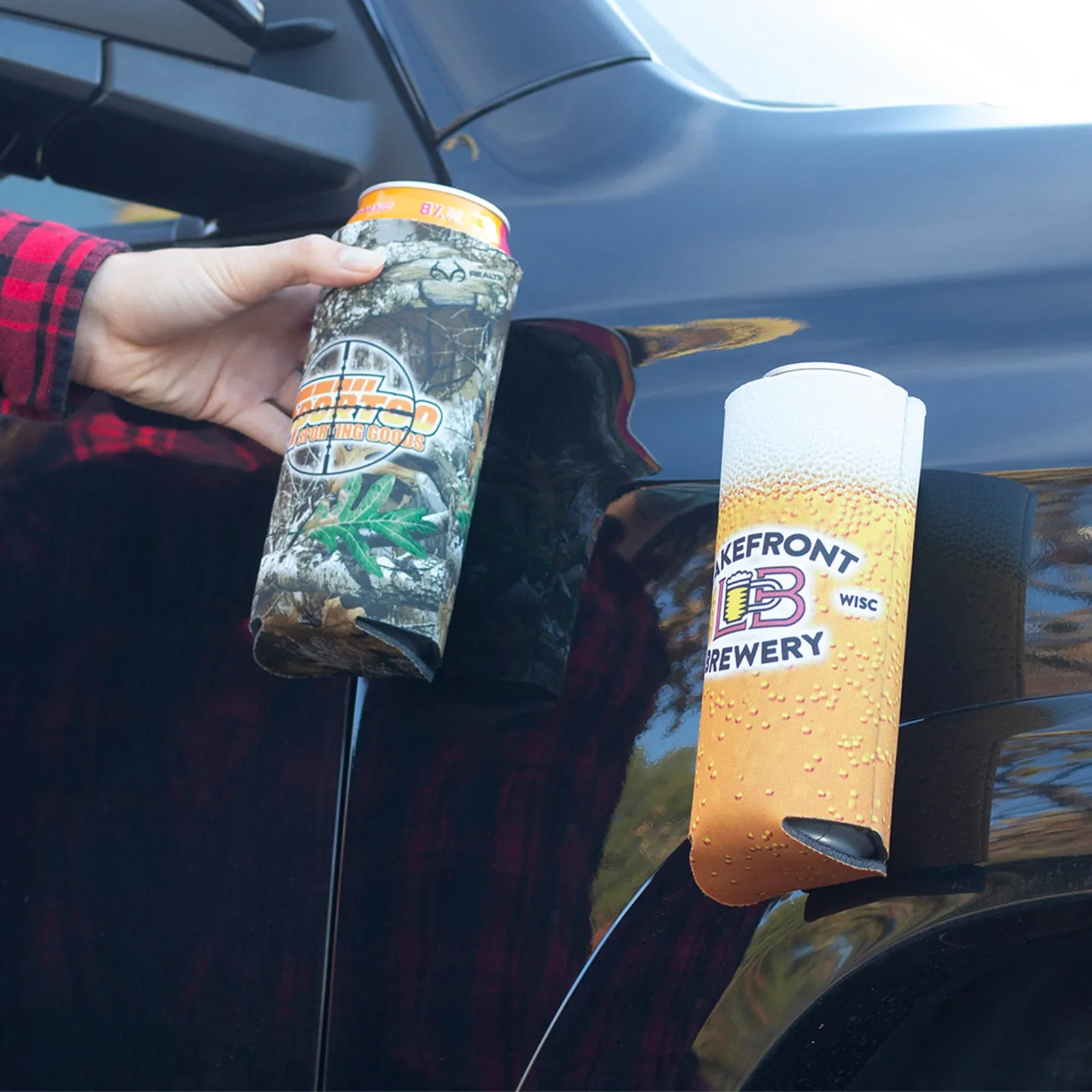 Magnetic Can Cooler Tallboy Foam Full Color - 24 oz