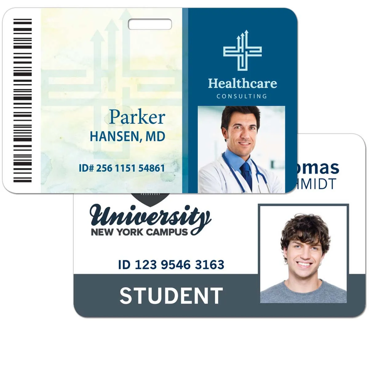 Plastic Photo ID Name Badge Horizontal - 3 3/8 x 2 1/8 in