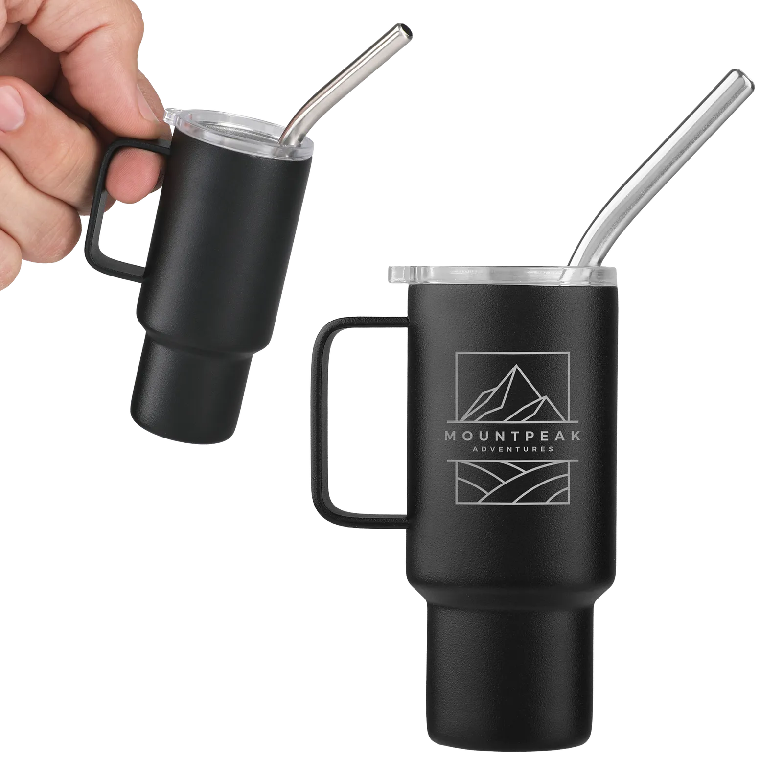 Mini Stainless Steel Tumbler with Straw - 2 oz - product view 7