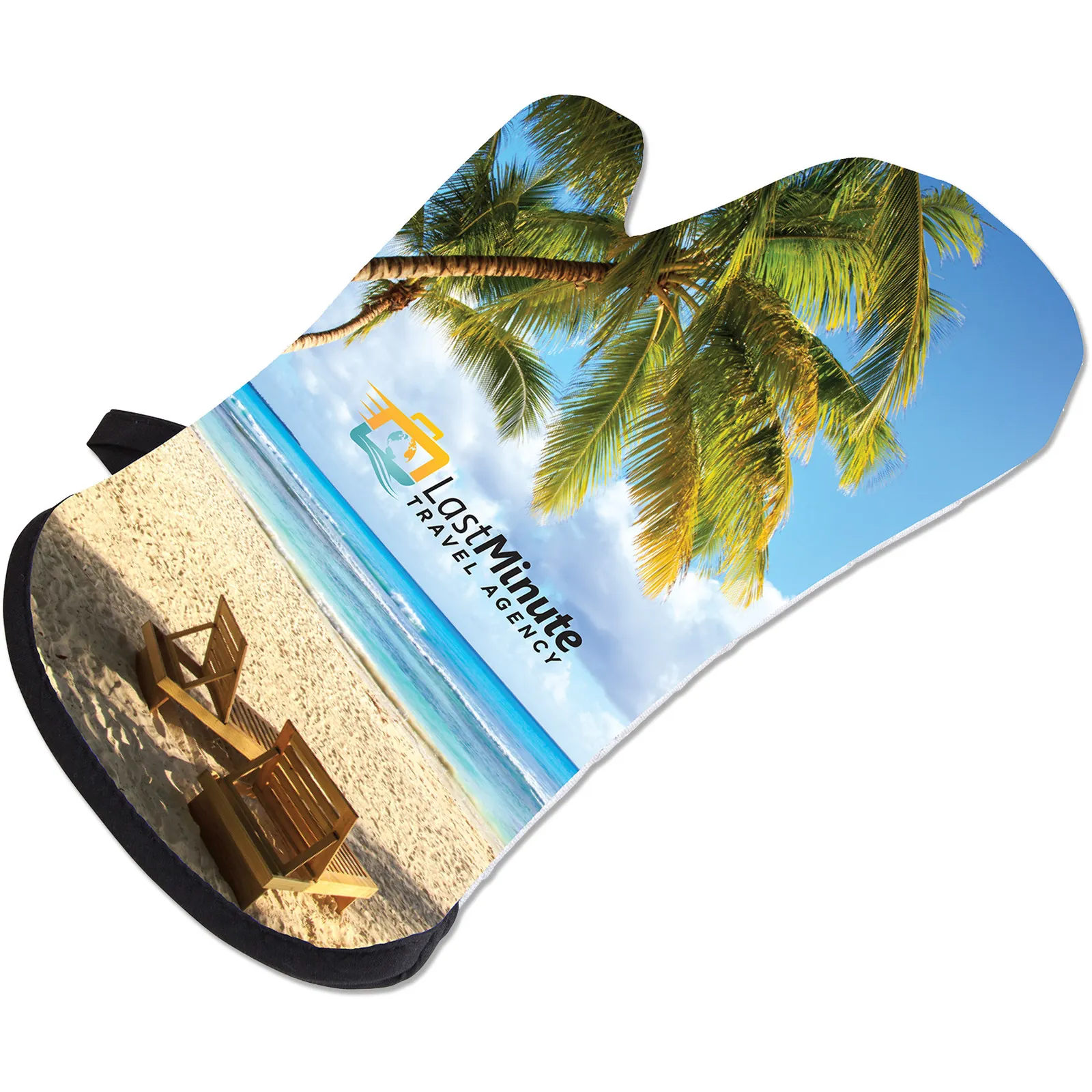 Neoprene Oven Mitt with Full Color Print Surface - 8.25 x 14 in