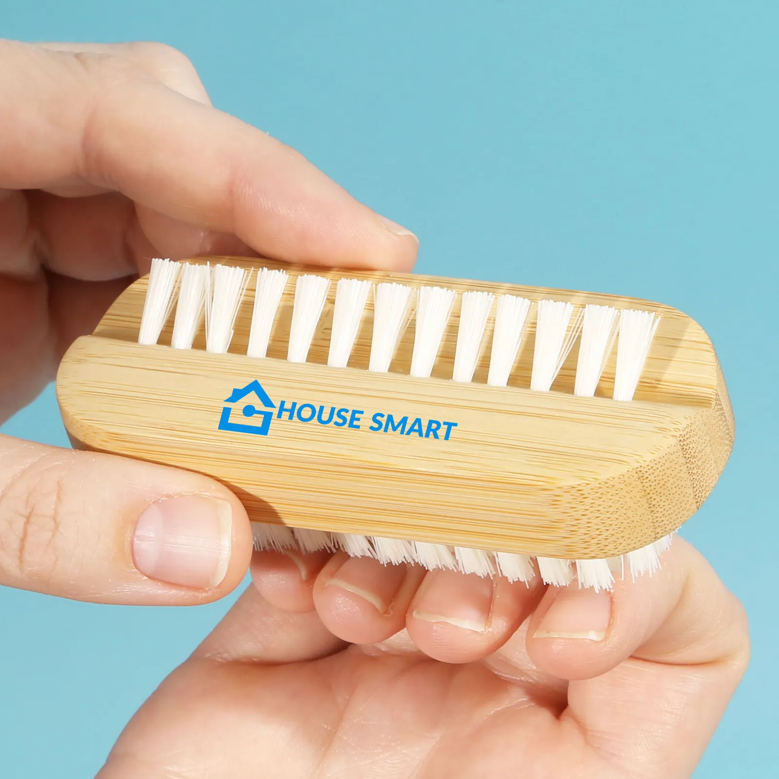 Nail Brush Bamboo Dual-Sided Design - 3.9 in
