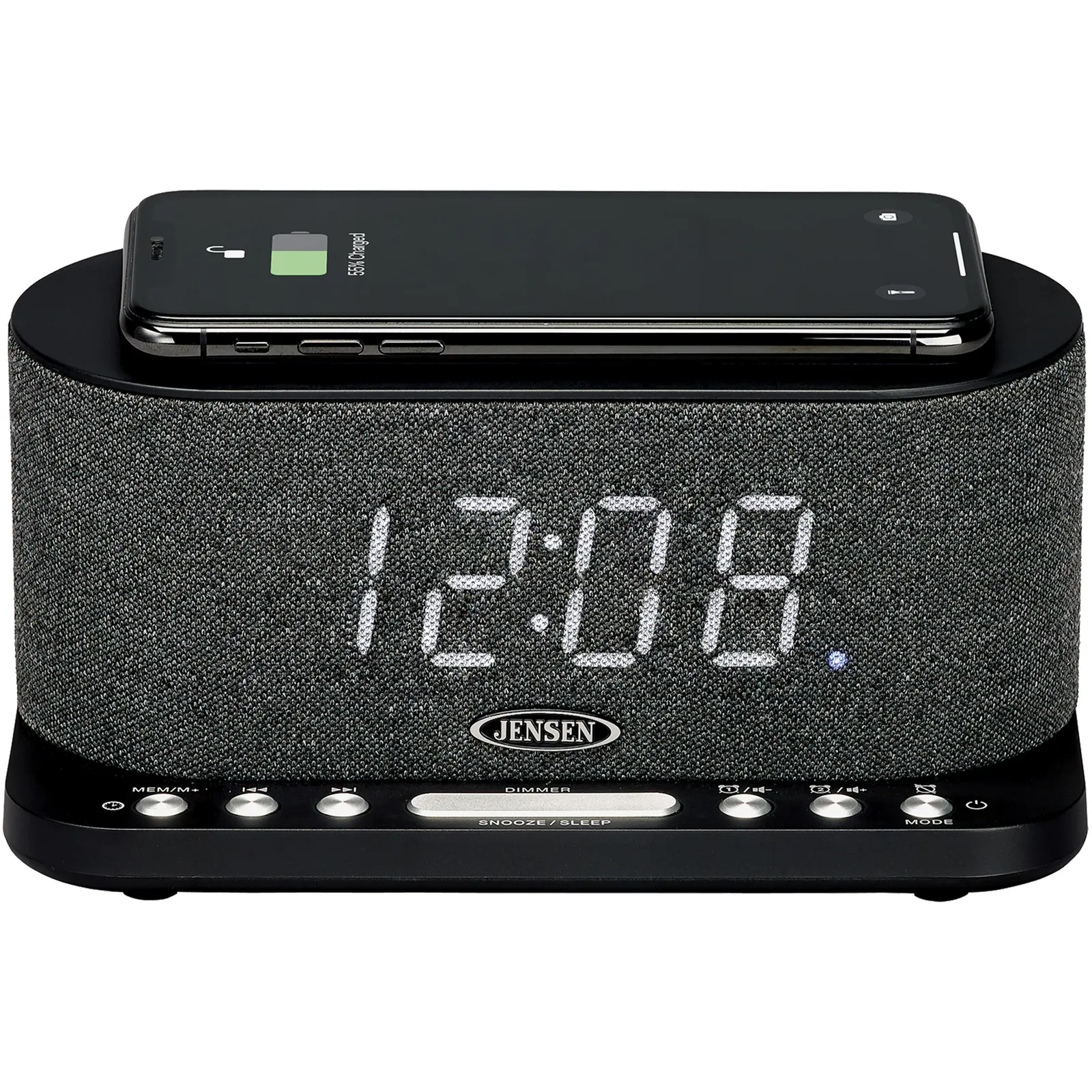 Alarm Clock Radio Dual Wireless Qi Charging FM