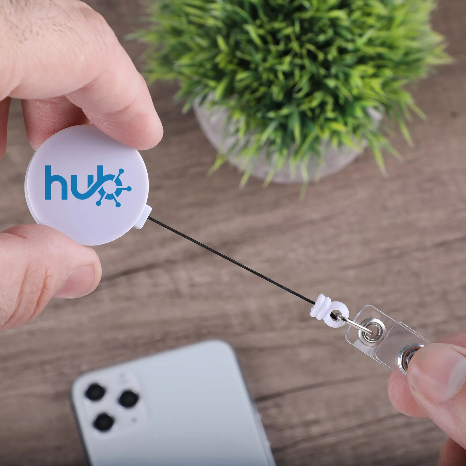 Badge Reel Round Retractable Swivel Clip - 28 in Cord