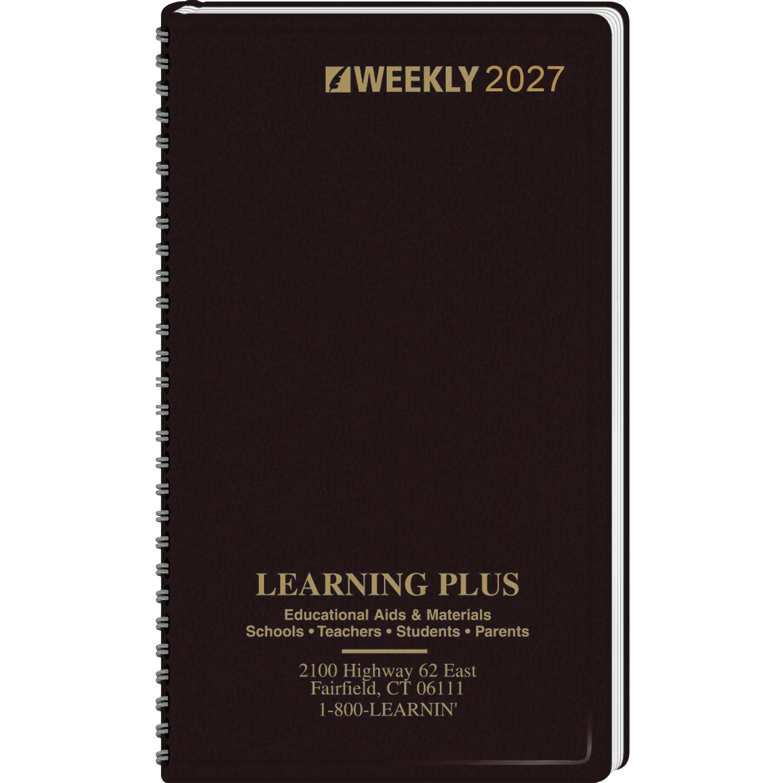 Weekly Planner Leatherette Wired Ruled - 5.5 x 8.4 in - product view 3
