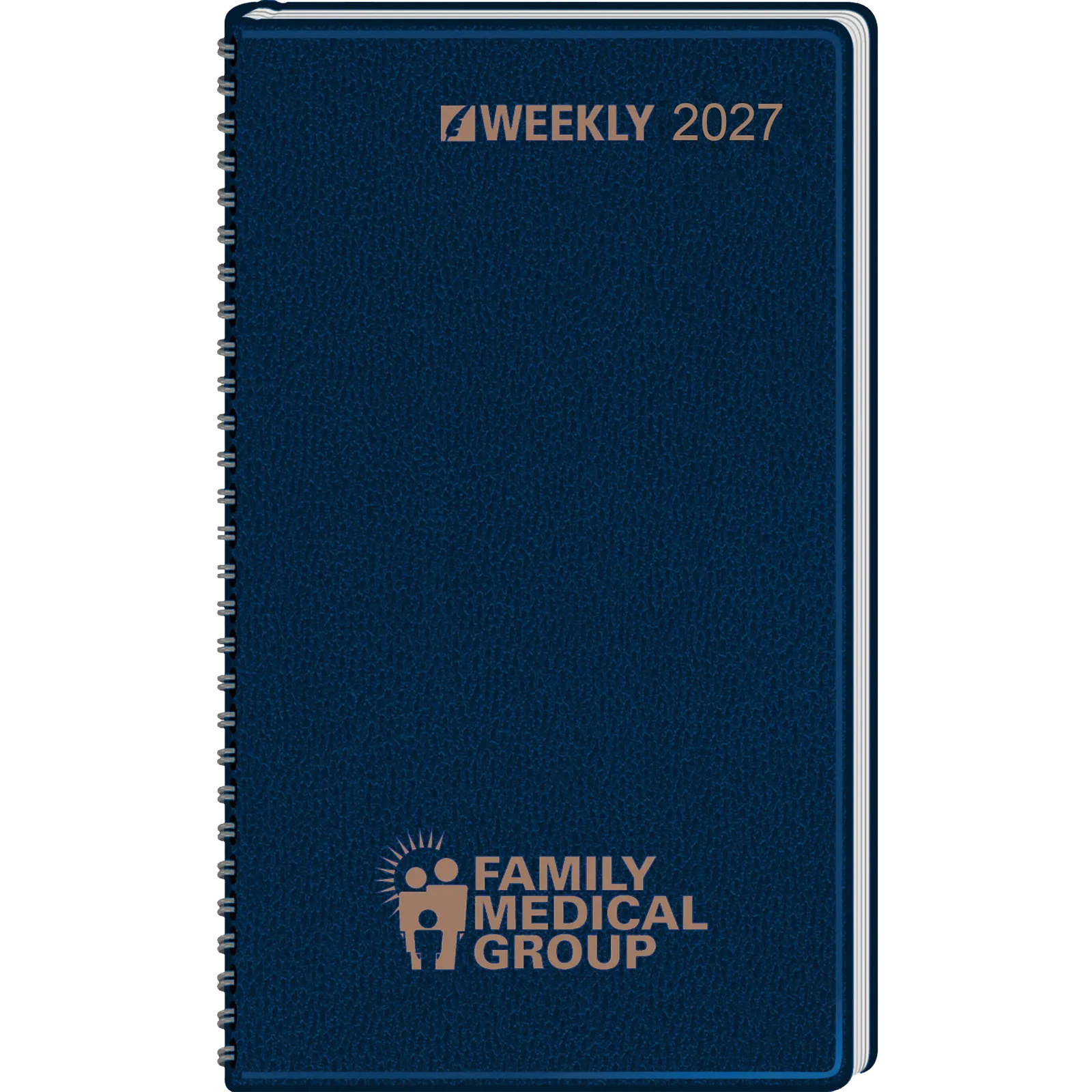 Weekly Planner Leatherette Wired Ruled - 5.5 x 8.4 in - product view 5
