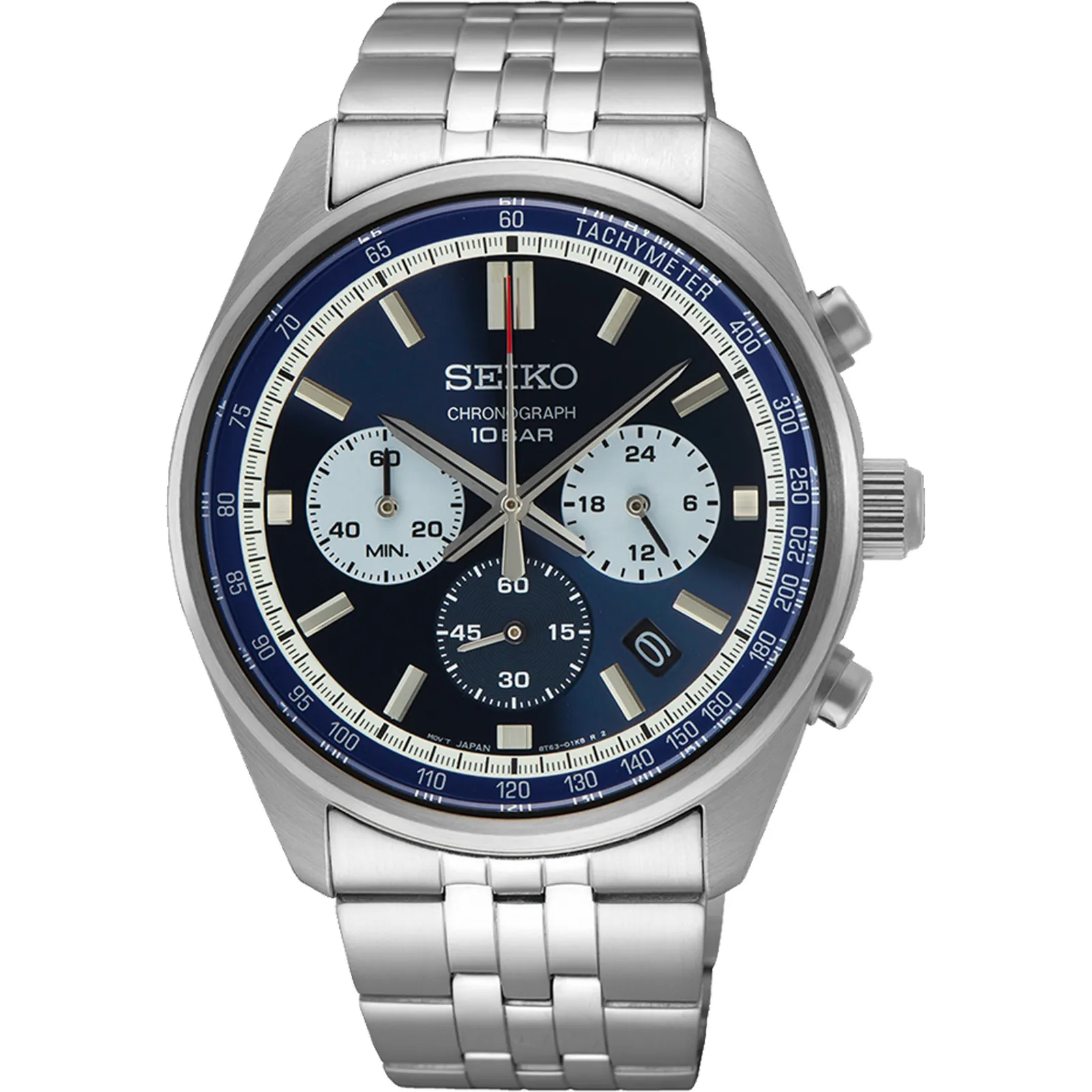 Seiko Essentials Chronograph Watch Blue Dial