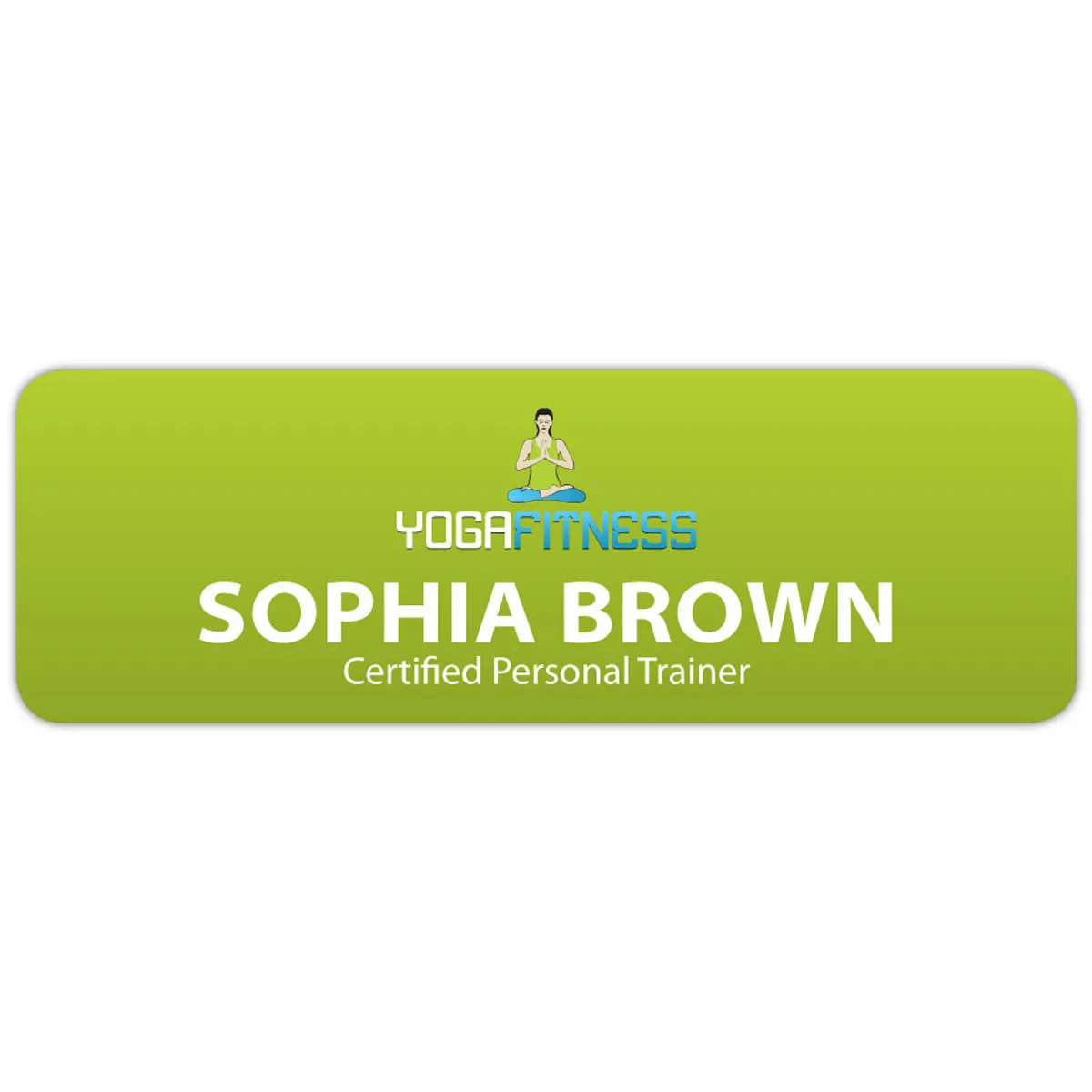 Name Badge Plastic Full Color Custom Sized - 0-3 sq in