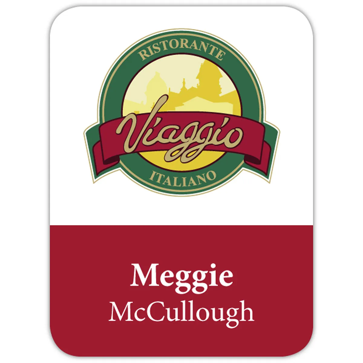 Name Badge Plastic Full Color Custom Sized - 3-6 sq in