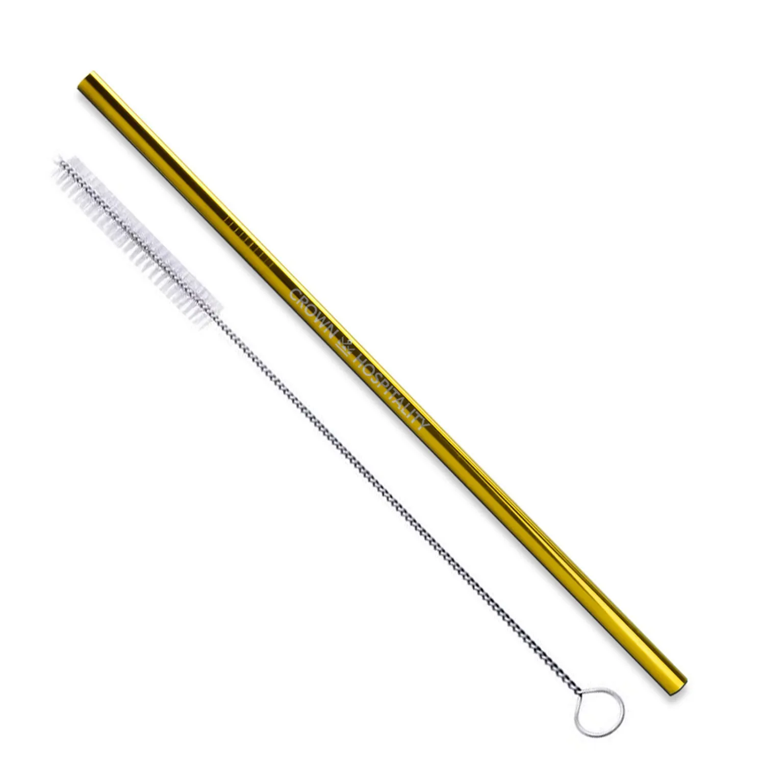 Straw Stainless Steel Straight Reusable - 8.5 in (Gold)