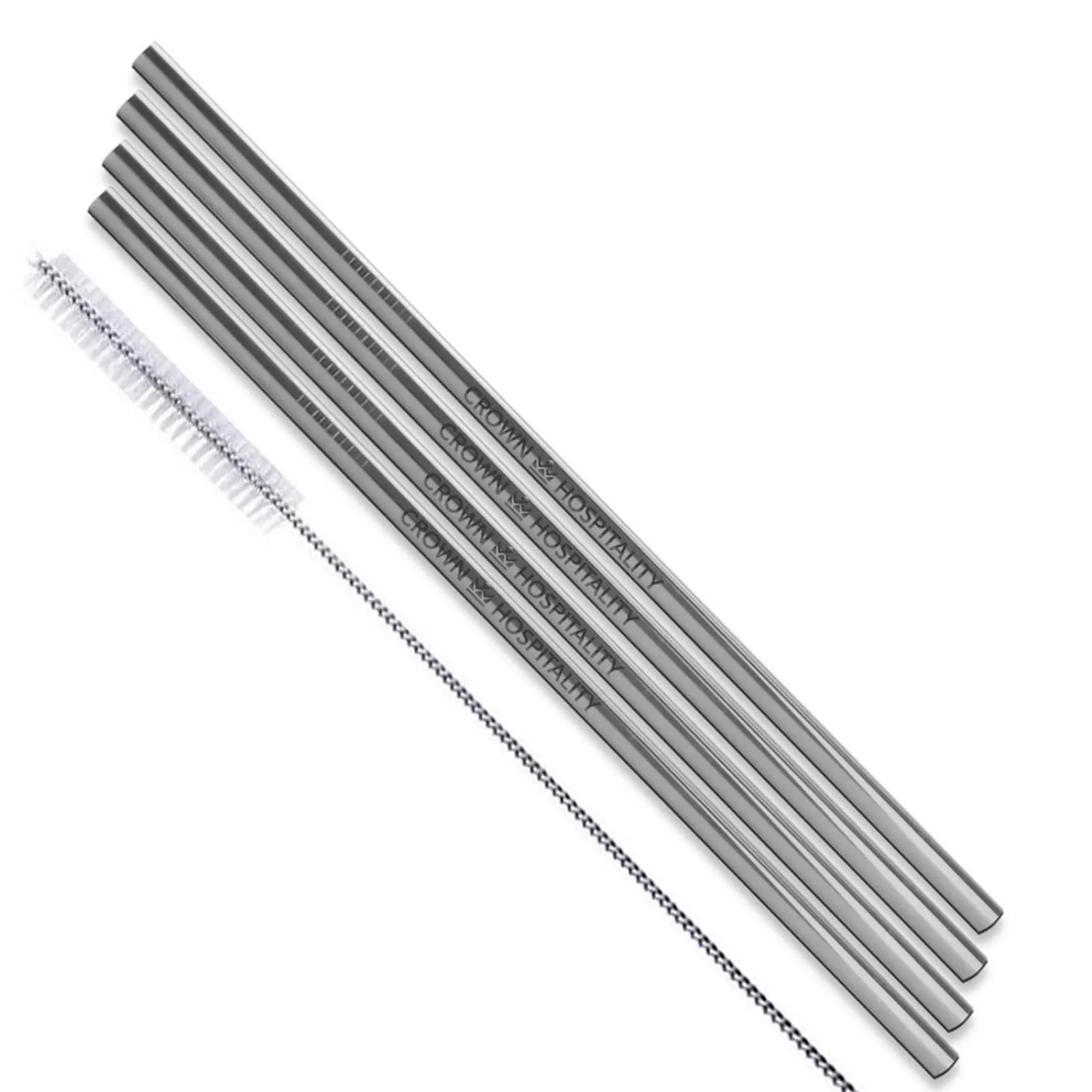Stainless Steel Straws Straight Design - 8.5 in (4 Pack)