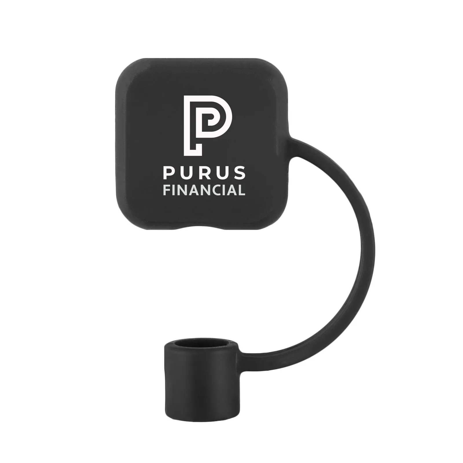 Silicone Straw Topper Square Design - 1.16 x 1.16 in - product view 5