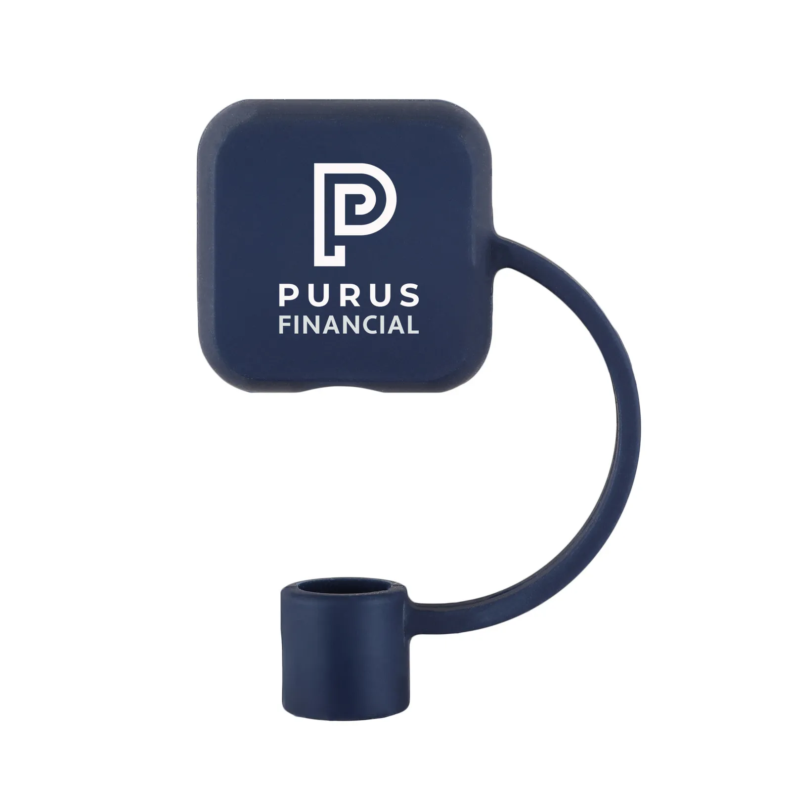 Silicone Straw Topper Square Design - 1.16 x 1.16 in - product view 6