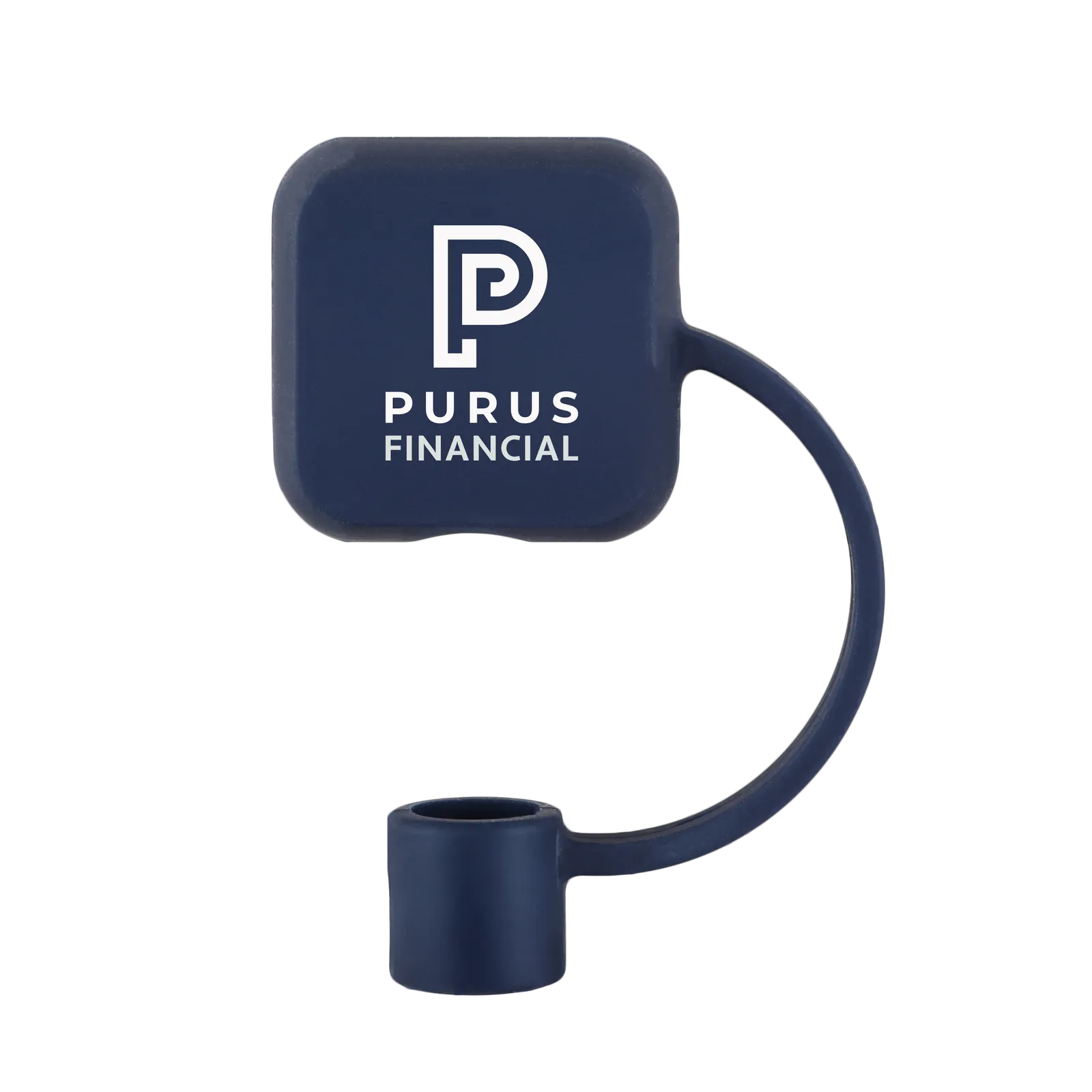 Silicone Straw Topper Square Design - 1.16 x 1.16 in - product view 7