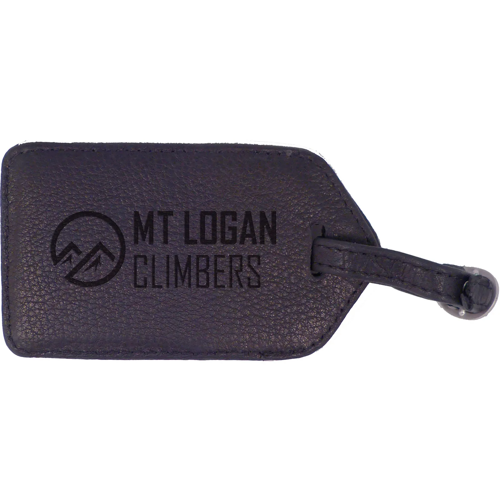 Luggage Tag Leather with Double Stitched Strap