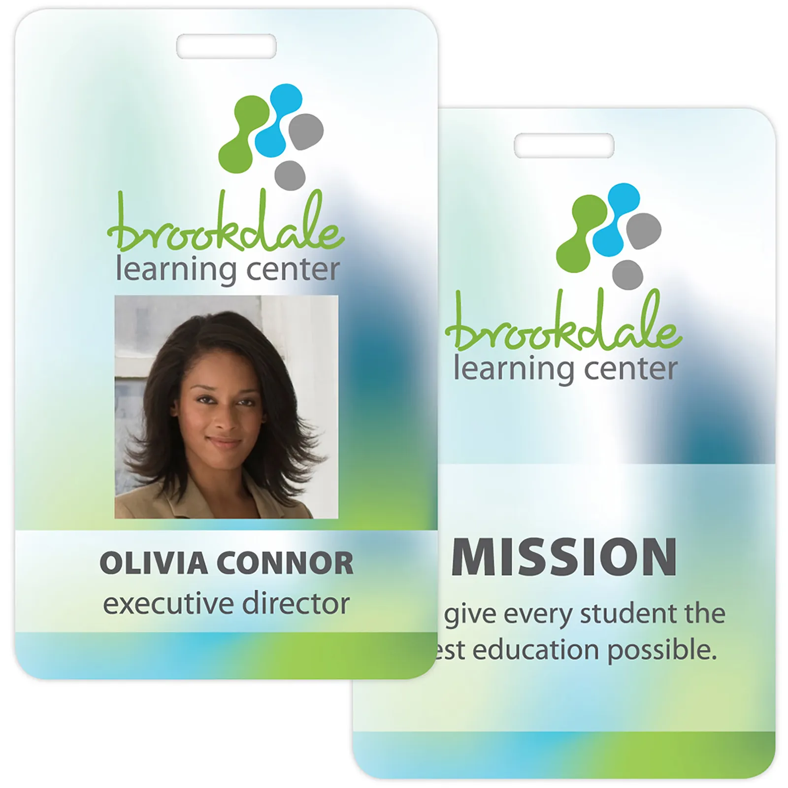 Plastic Photo Name Badge Vertical - 2 1/8 x 3 3/8 in